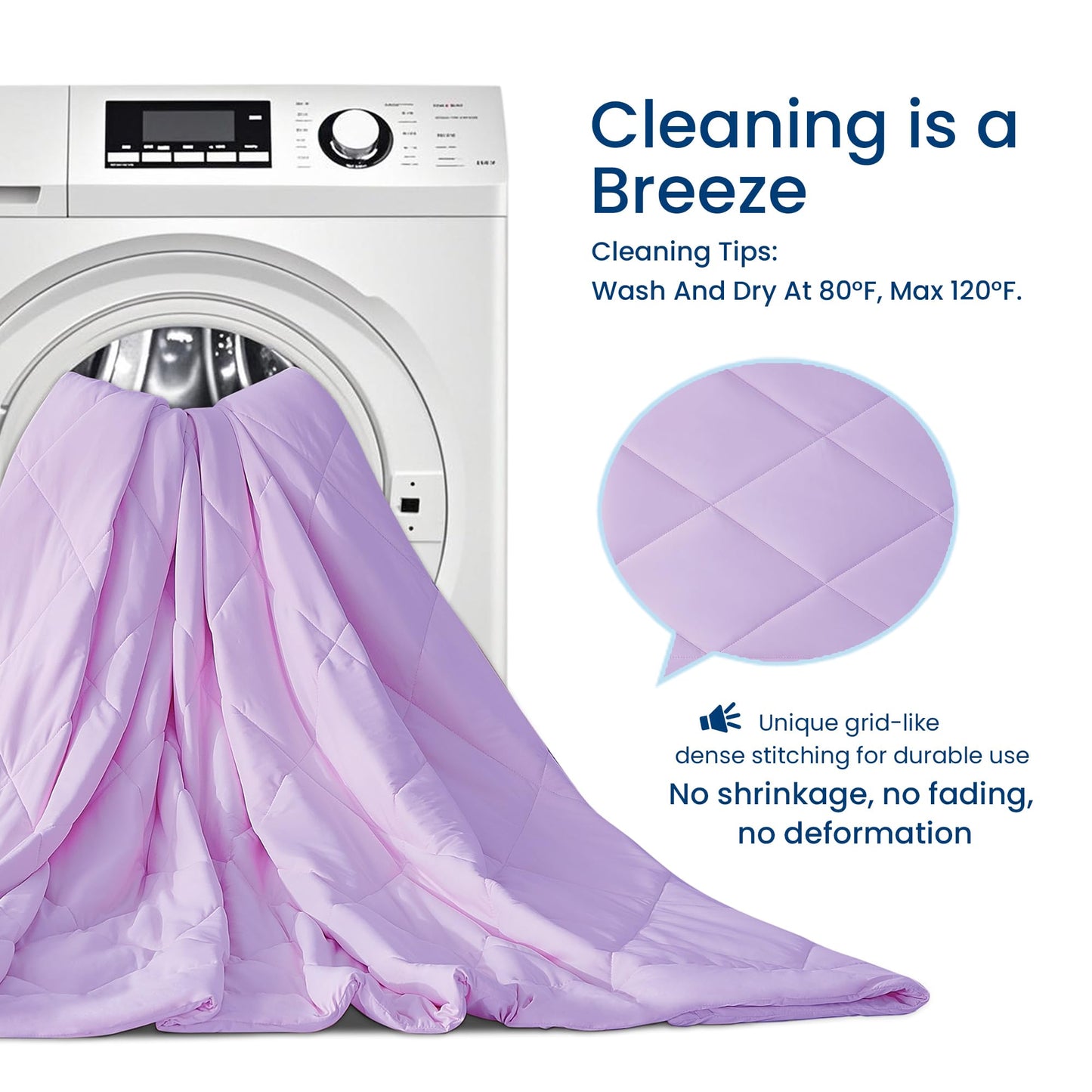lasoftan Cooling Comforter Twin/Twin XL Size, Cold Blanket for Sleeping Q-Max>0.45, Lightweight Breathable Cooling Bedding for Night Sweats, Double-Sided Soft Cool Breathable Comforter, Lavender
