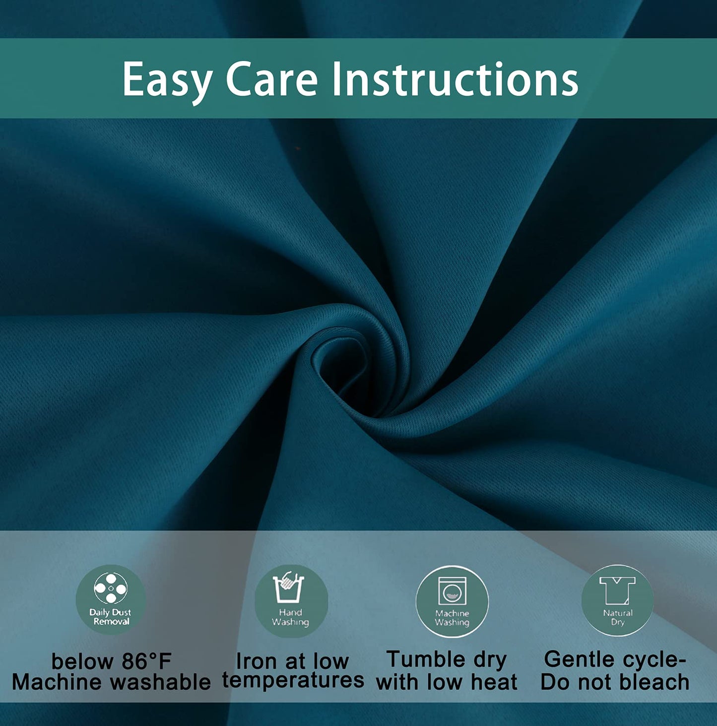 BONZER Mix and Match Curtains - 2 Pieces Branch Print Sheer Curtains and 2 Pieces Blackout Curtains for Bedroom Living Room Grommet Window Drapes, 54x95 Inch/Panel, Teal, Set of 4 Panels