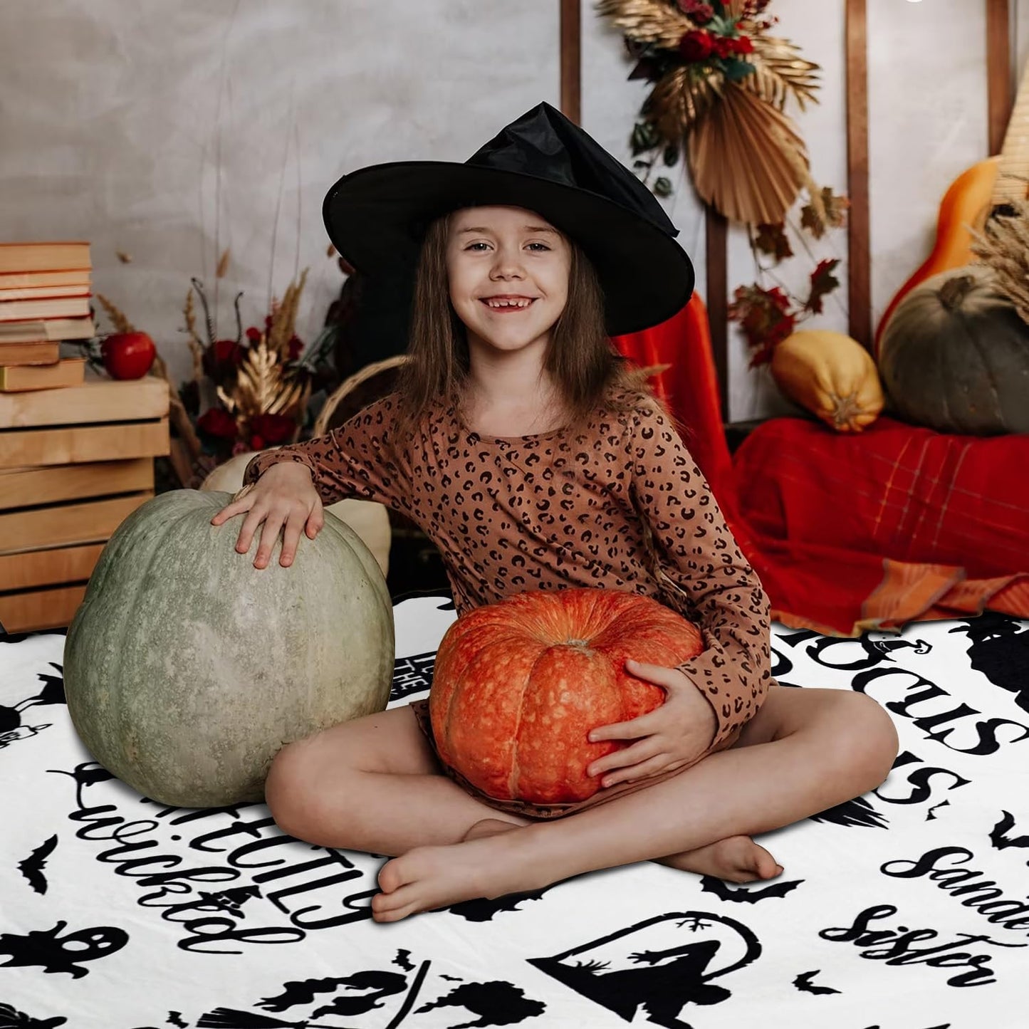 Metawu Halloween Blanket,Witch Flannel Throw Blankets, for Kids Women,Halloween Throw Blanket for Couch Sofa Bed Chair Decorations 50 x 60 inches