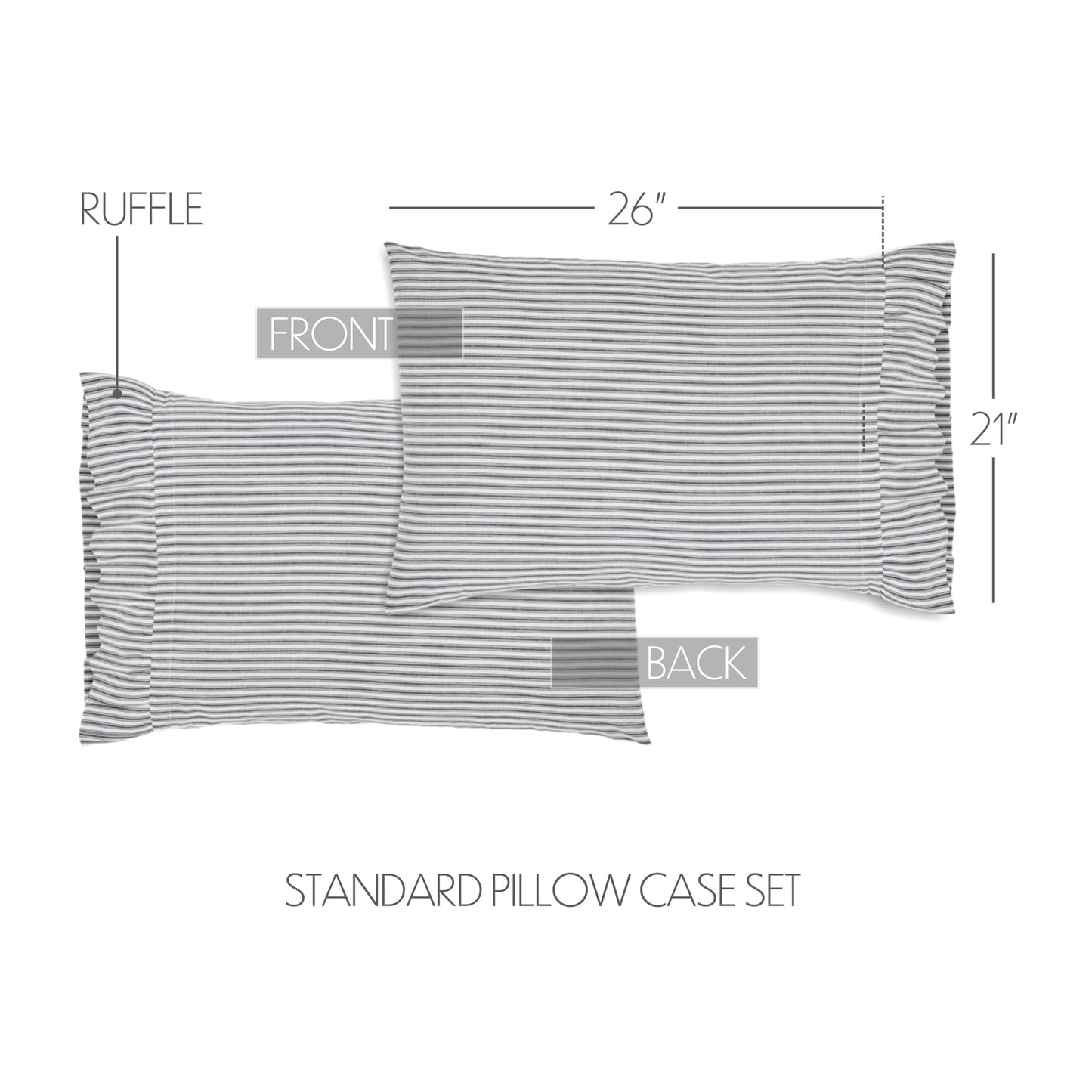 VHC Brands Sawyer Mill Black 5 Piece Queen Quilt Set (1 Queen Quilt, 2 Standard Shams, 2 Standard Pillowcase)
