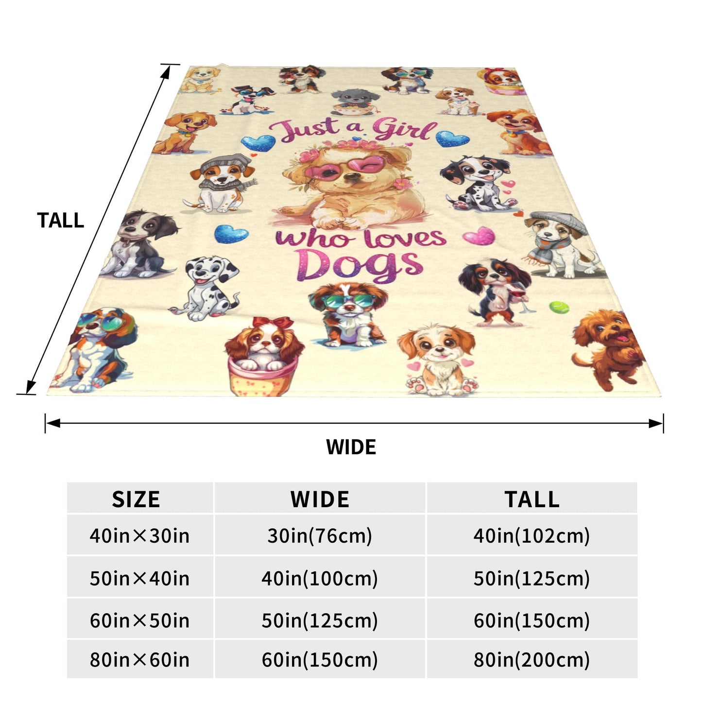 Dog Throw Blanket Super Soft Fleece Cozy Plush Dogs Blanket 40" X 50"