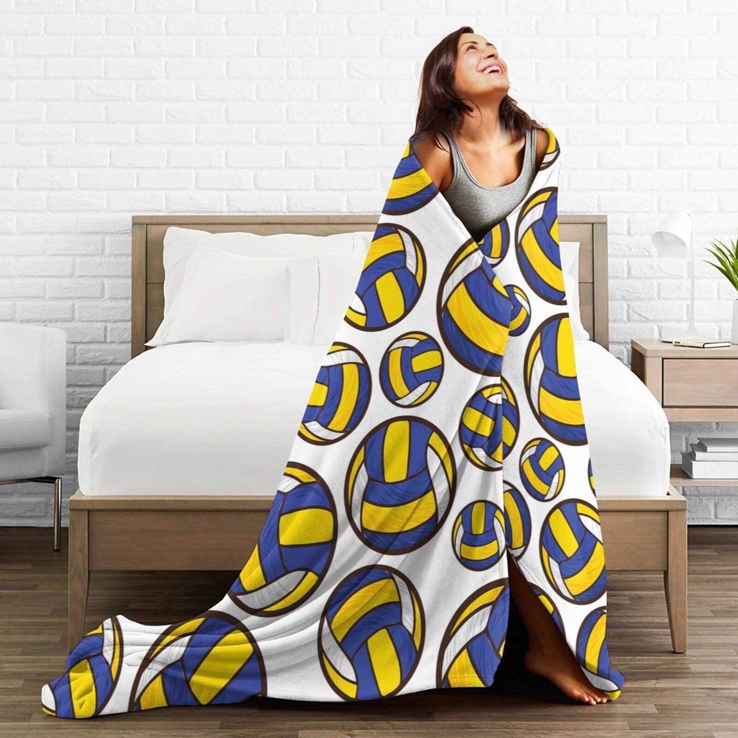 Volleyball Blanket Soft Warm Sofa Bed Throw Blanket Best Volleyball Gifts for Coach Players Teen Girls 80"X60"