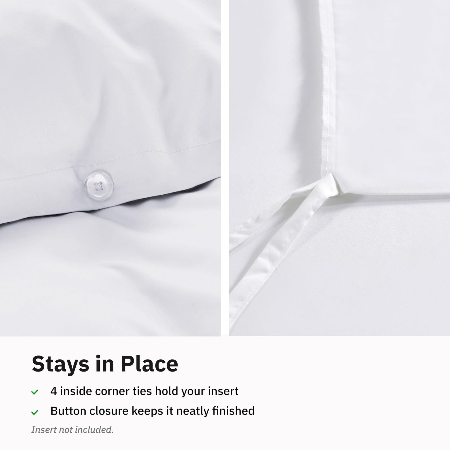 California Design Den 3 Pc Full/Queen Duvet Cover Set - Winner Good Housekeeping Best Bedding Awards 2025, 400 Thread Count Sateen, 100% Cotton Duvet Cover Queen Size,Button Closure,Corner Ties -White
