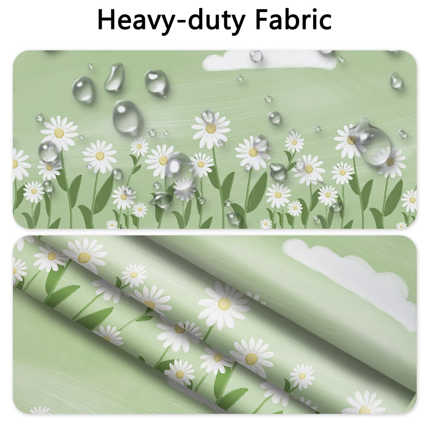 Xiazhilaio No Hook Shower Curtain with Snap in Liner 71 x 74 Inch