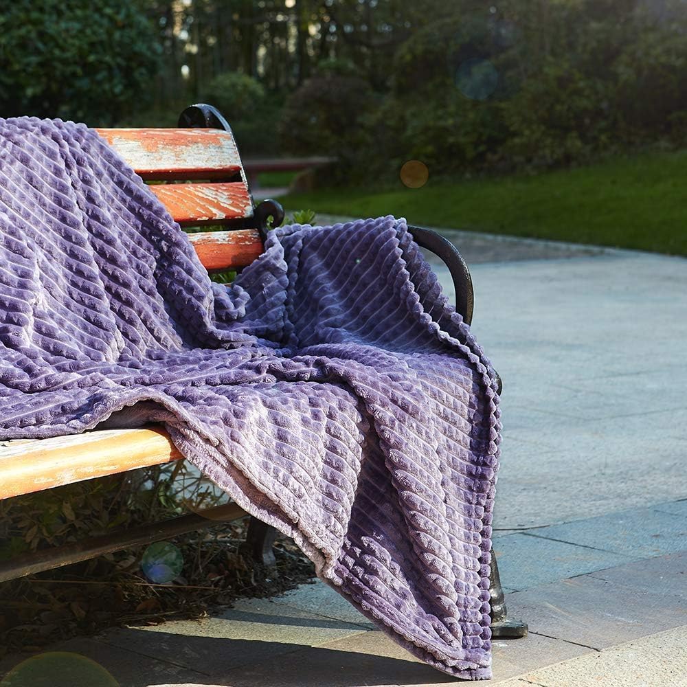 Simple&Opulence Purple Throw Blanket for Couch-Super Soft Fluffy Blankets for Women 50x70 Inches Cozy Lightweight Fleece Blanket for Home Decor