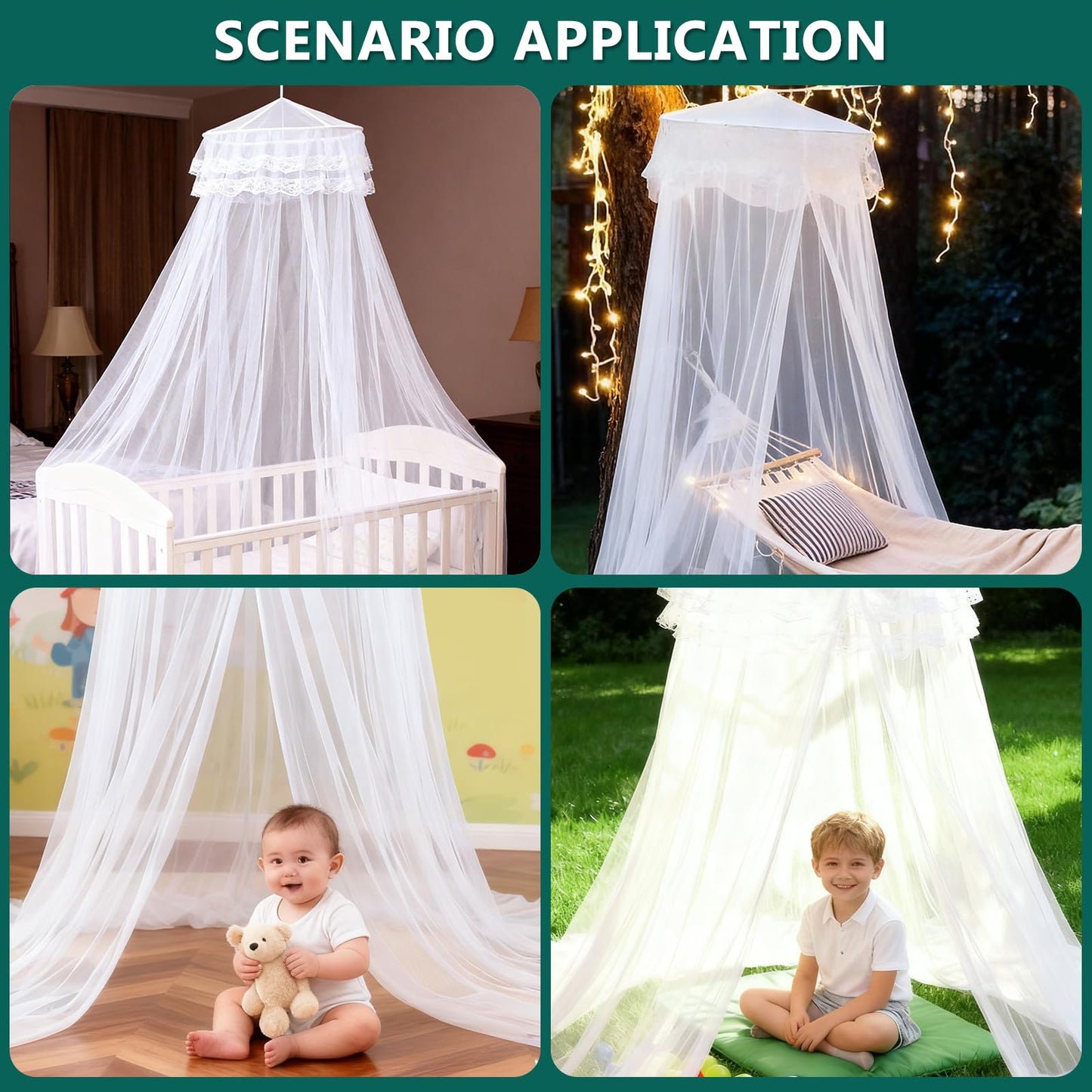 STOBOK Mosquito Net,Baby Canopy Bed Netting,