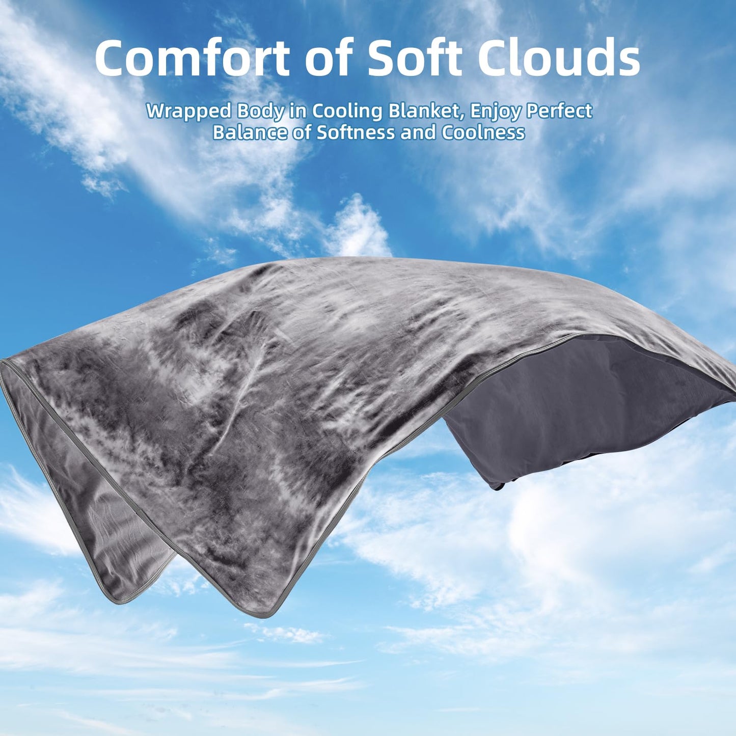 inhand Cooling Blanket King Size (90"x108"), Cooling Blankets for Hot Sleepers, Absorbs Heat to Keep Adults Cool for Summer Nights Sweats, Thin Cold Lightweight Blanket for Couch Bed, All Season Use