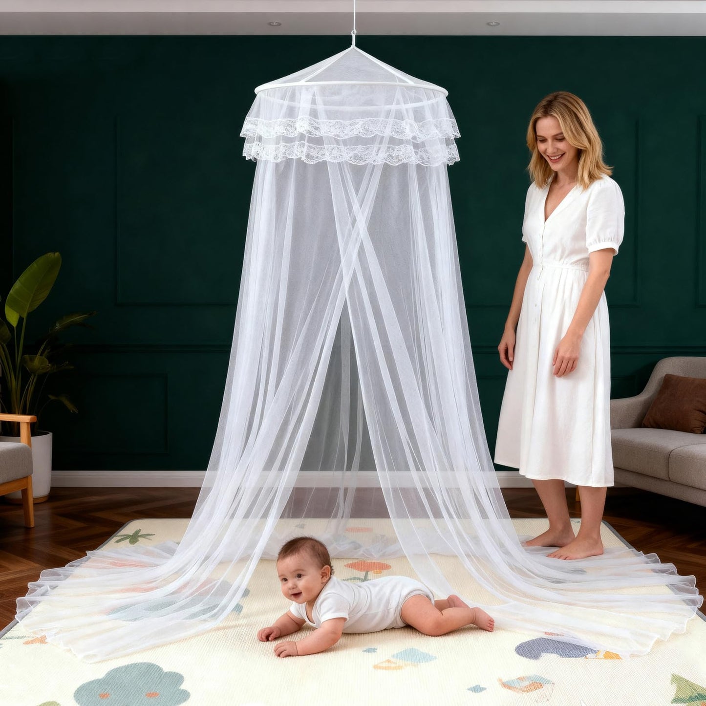 STOBOK Mosquito Net,Baby Canopy Bed Netting,