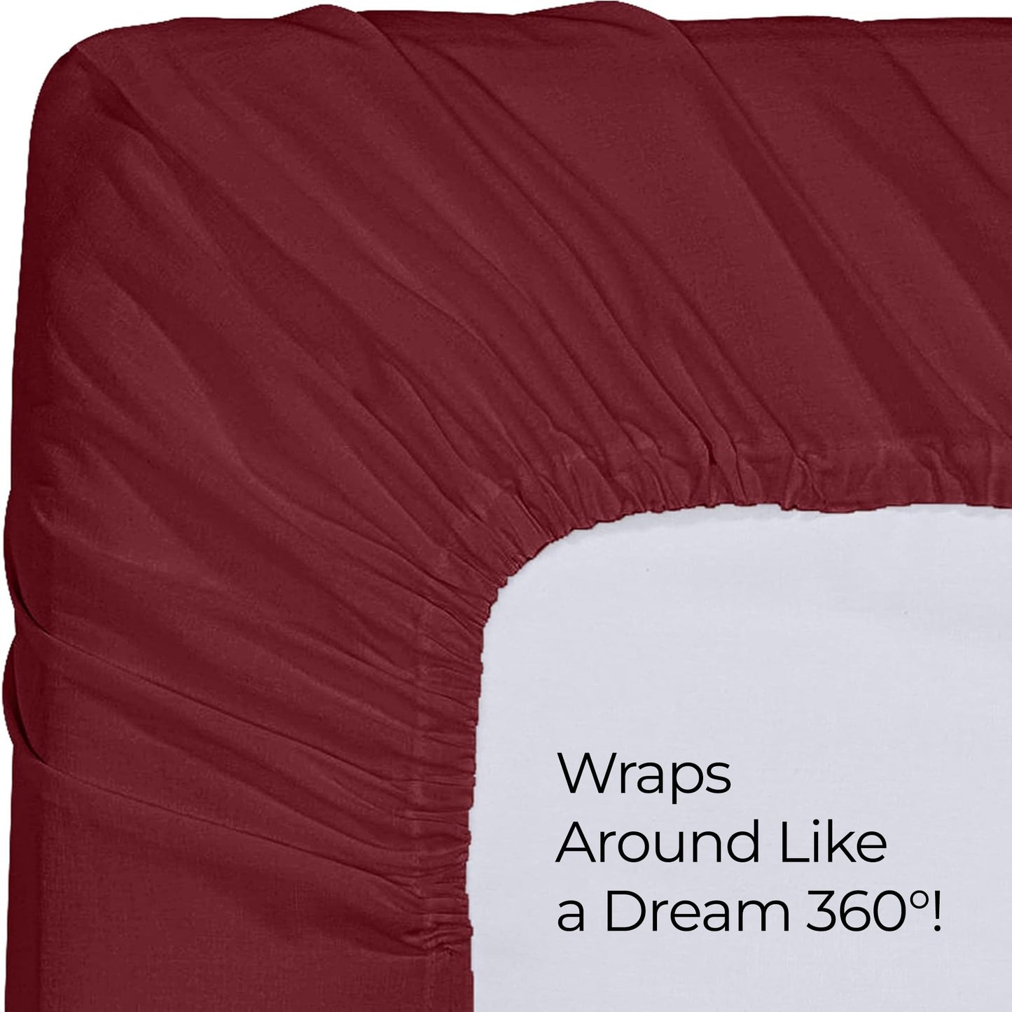 Utopia Bedding Full Fitted Sheet - Bottom Sheet - Deep Pocket - Soft Microfiber - Shrinkage and Fade Resistant - Easy Care -1 Fitted Sheet Only (Red Burgundy)