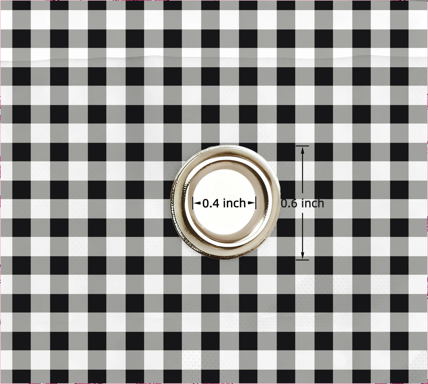 SDIII Black and White Gingham Shower Curtain Set 72x72 Inch Waterproof Microfiber Farmhouse Boho Buffalo Plaid Shower Curtain for Bathroom Decor Checkered