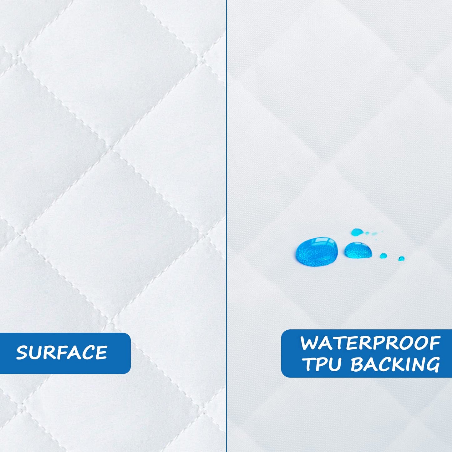 Bassinet Mattress Pad Cover Fit for Hourglass/Oval Bassinet Mattress, Waterproof Bassinet Mattress Protector Quilted Bassinet Sheets (32"x17") 2 Pack for Boys Girls, White