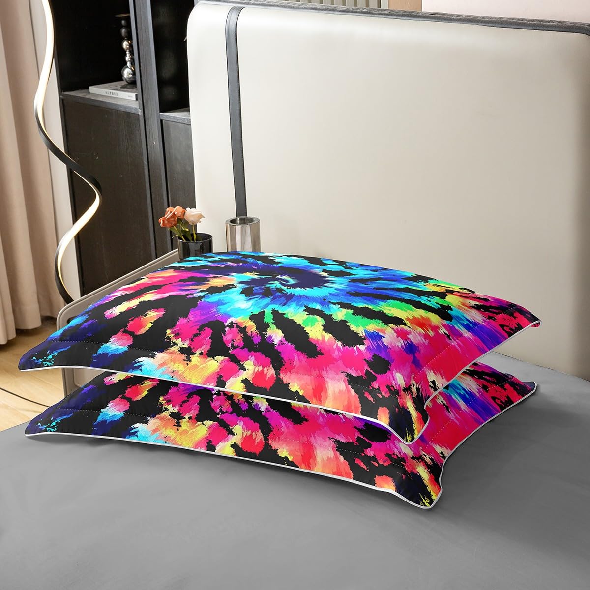 Erosebridal 100% Cotton Hippie Tie Dye Bedding Duvet Cover Sets Queen Blue Purple Tie Dye Spiral Comforter Cover, Boho Bohemian Hippie Gypsy Quilt Cover, Abstract Indian Ethnic Bedspread Cover