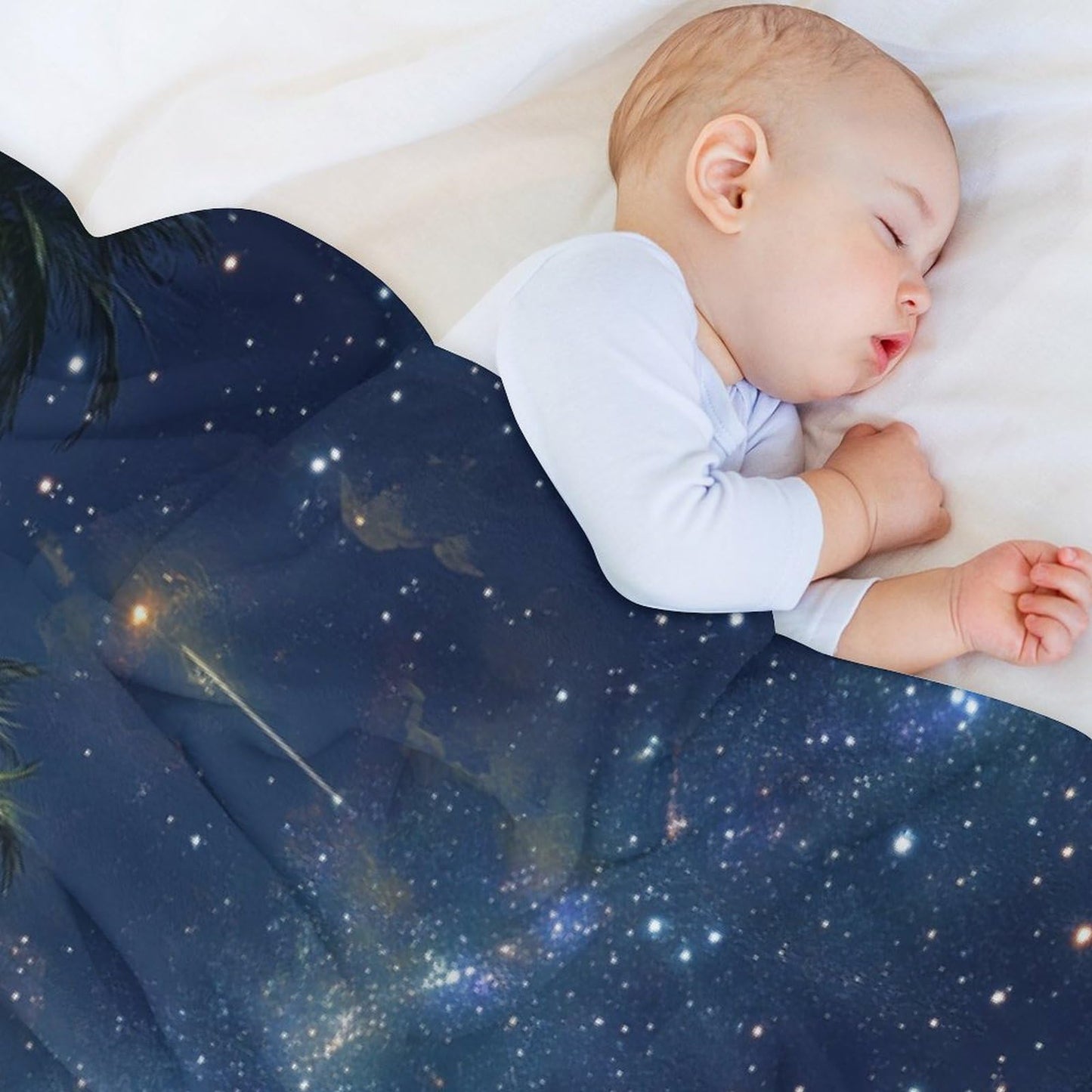 DIPQIMI City Building River Throw Blanket, Lightweight Soft Cozy Fantasy Starry Sky Blanket for Couch Sofa Bed, 30"x40"