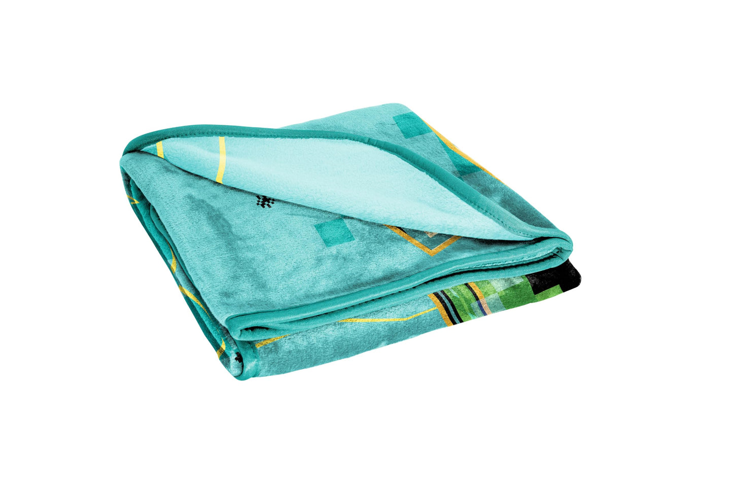 Jay Franco Kids Plush Throw Blanket – Soft & Cozy Fleece Throw for Bedroom & Couch Décor, Official Licensed Product, Teal - Minecraft, 46x60 - Throw Blanket