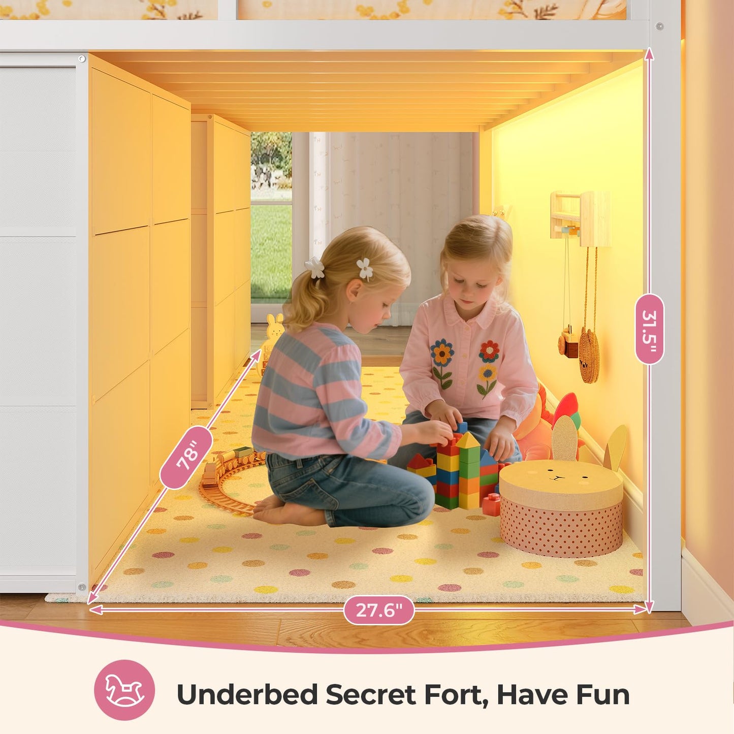 ADORNEVE Low Loft Bed Twin Size with 8 Storage Drawers, Twin Loft Bed with Bookcase and LED Lights, Metal Kids Loft Bed with 14" H Safety Guardrail, Under-Bed Play Space, No Box Spring Needed, White