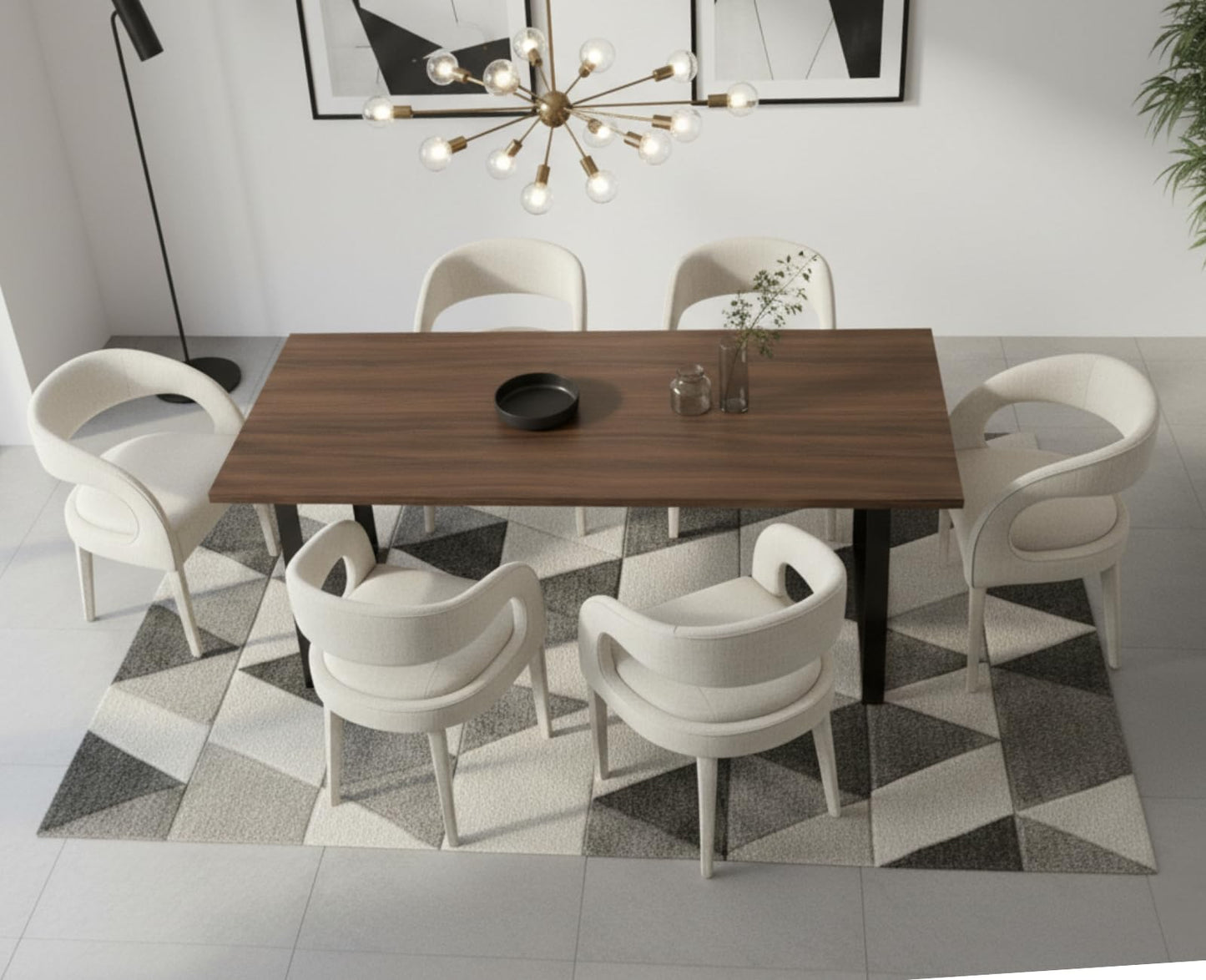 CIMOTA Modern Dining Chairs Set of 4, Upholstered Linen Kitchen & Dining Room Chairs Kitchen Chairs with Arms/Open Back Comfy Accent Chairs for Living Room/Bedroom, Linen Beige/4PCS