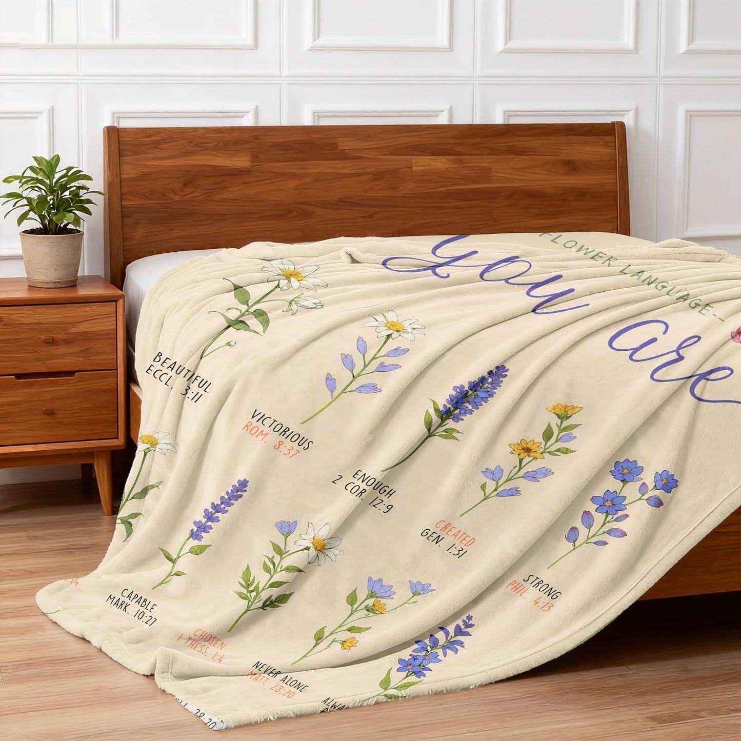 COMFAR Christian Gifts for Women Faith, Inspirational/Religious/Spiritual Gifts for Adults, Soft Throw Blankets for Women/Men, Personalized Blankets for Adults 40"x 50"