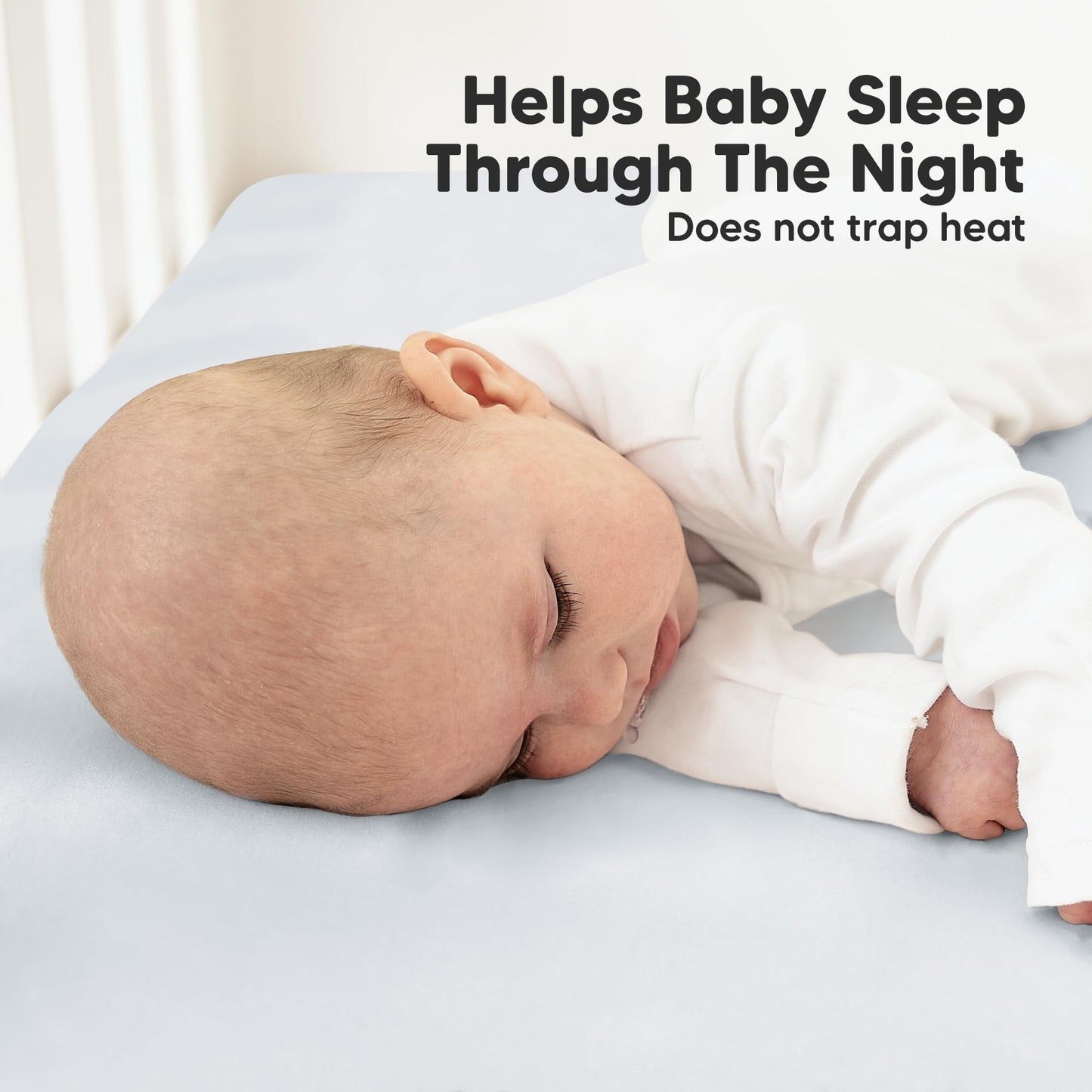 KeaBabies 2-Pack Organic Cotton Crib Sheets for Boys, Girls - 52x28 Fitted Crib Mattress Sheet Neutral, Breathable Cover for Baby Bed Set, Toddler Mattress, Soft & Cute Prints (Hazy)