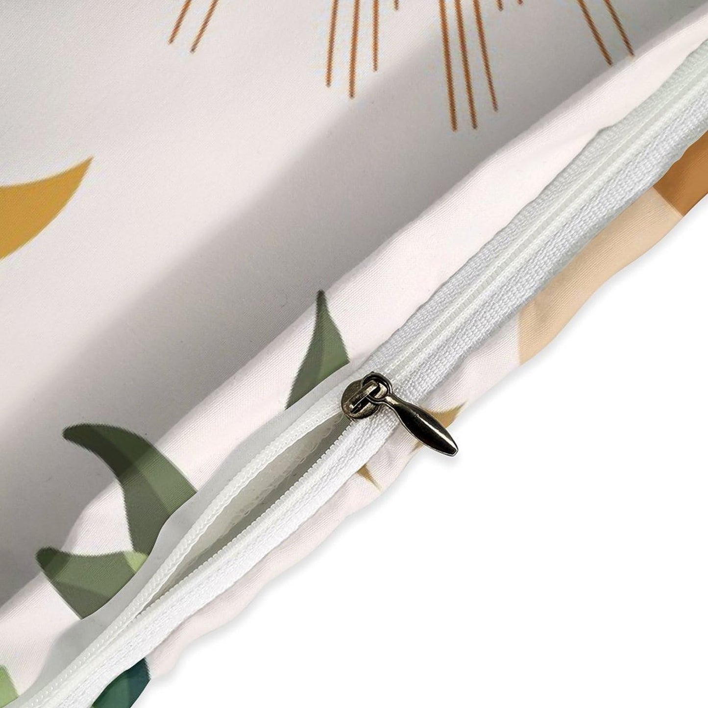 Lnepty Mid Century Leaf Bedding Set,Boho Tropical Nature Plants Modern Minimalist Comforter Set with Pillowcase for Bedroom Bed Decor，Twin 86"x70"