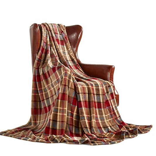 MERRYLIFE Throw Blanket Plaid| Ultra-Plush Soft Colorful Oversized | Decorative Couch Travel Blanket | (50" 60", Love Urban)