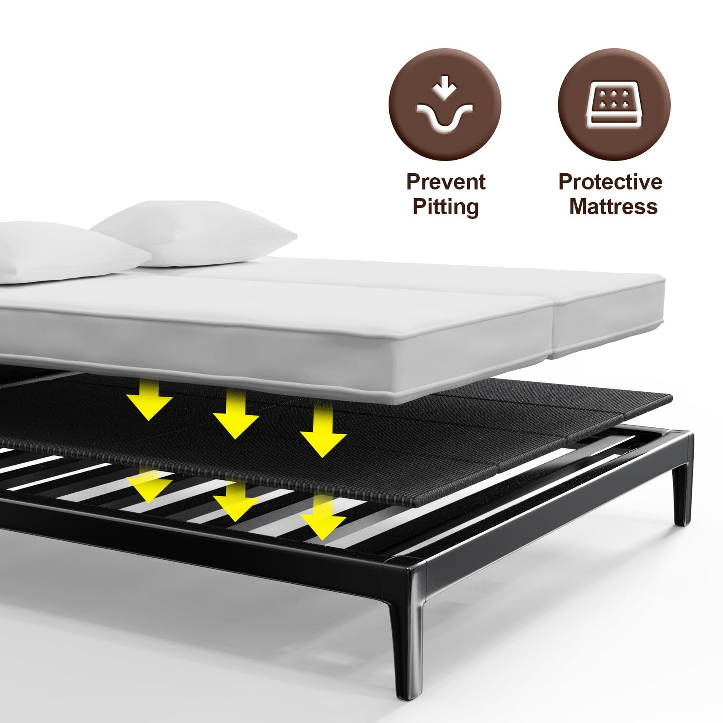 Breathable, Noise Minimizing, Moisture Resistant Bunkieboards,Low Profile Bed Support,Large Double Bed 10mm Bunkie Board, Full Size 38x75'' ﻿