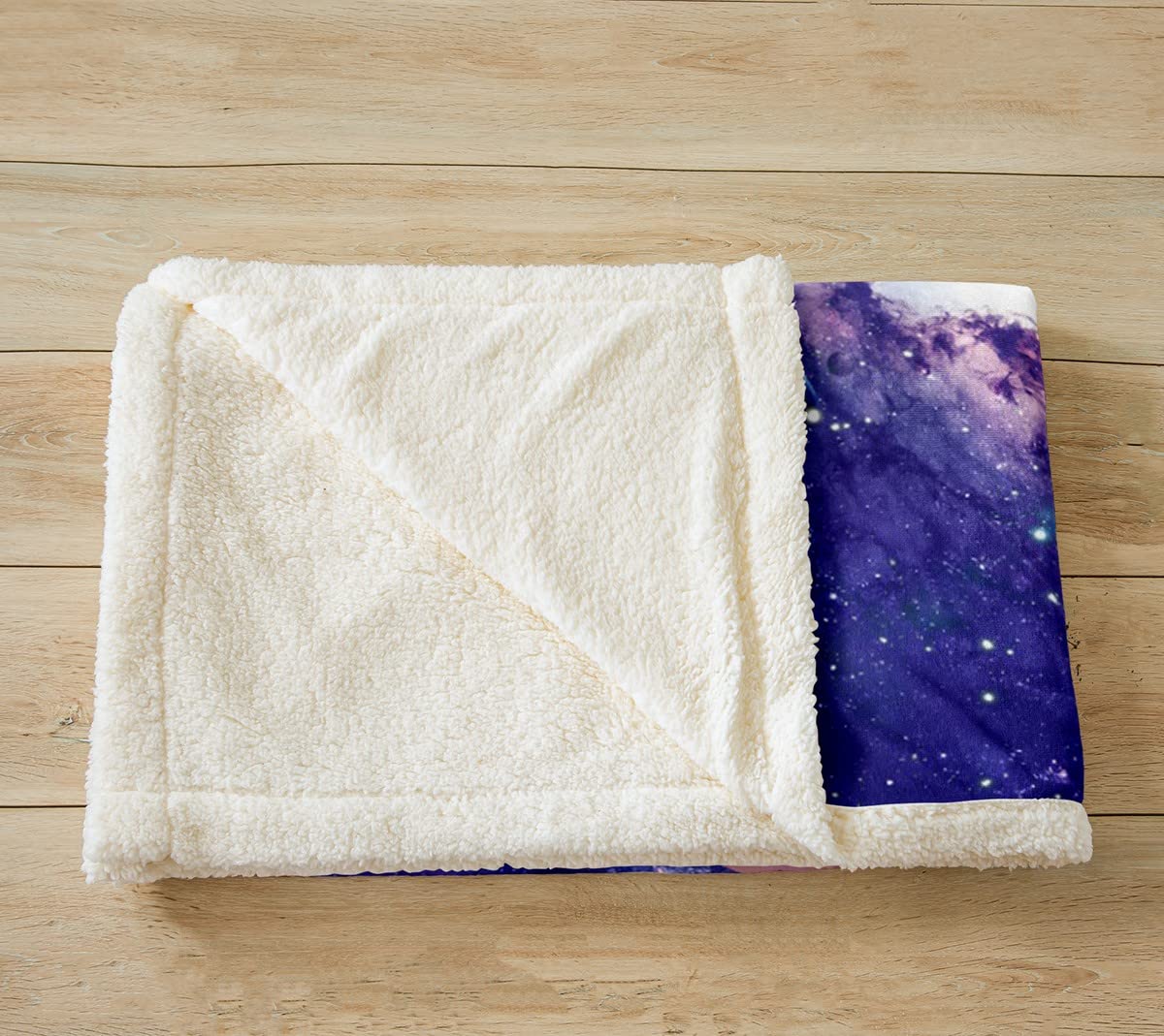 Feelyou Cute Axolotl Fleece Throw Blanket - Galaxy Universe Outer Space Sherpa for Kids Boys Girls - Coastal Plush Fuzzy for Sofa Bed Couch, 40x50 Inches