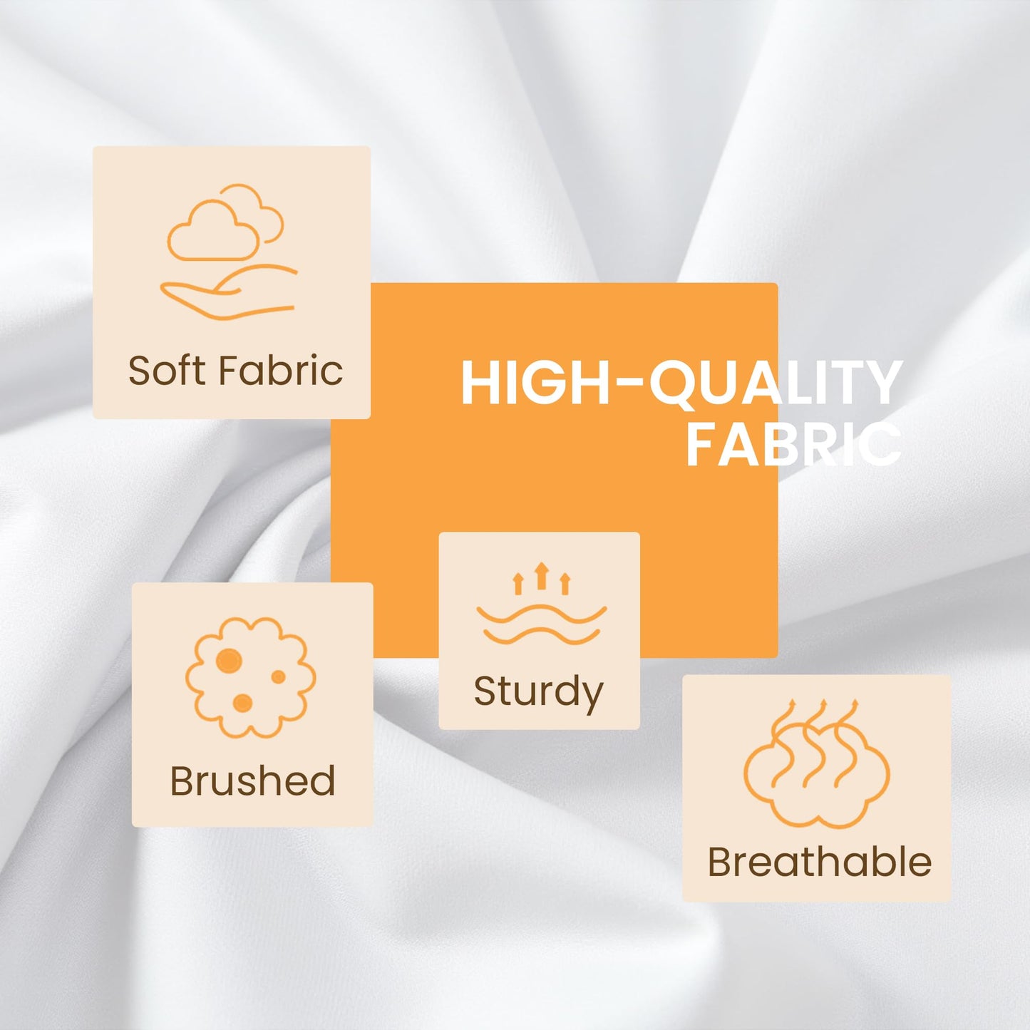 USXIBEI Queen Size 4 Piece Sheet Set - Comfy Breathable & Cooling Bed Sheets Set, Soft and Wrinkle Free, Deep Pockets, Easy & Secure Fit, Hotel Luxury Bedding for Women, Men - Oeko-Tex - White