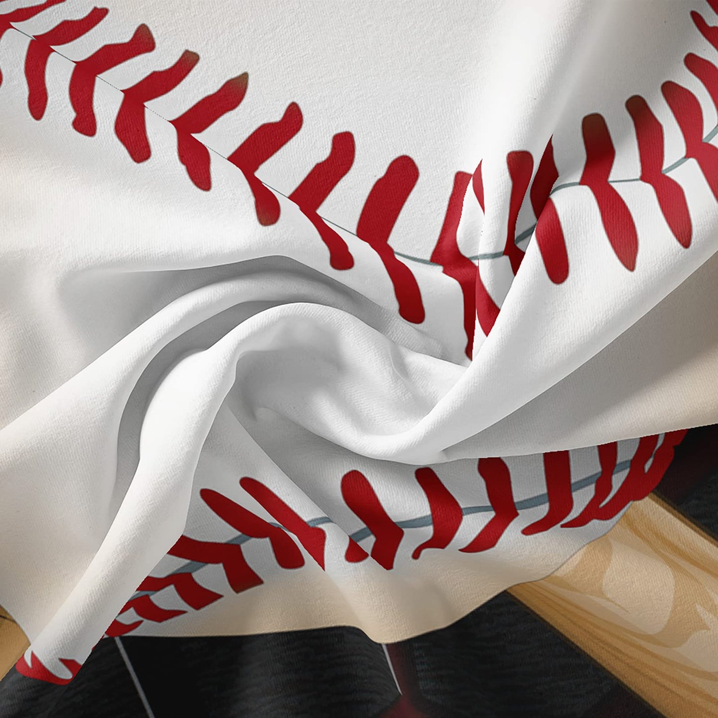 QOOMO Baseball Sheet Set,Honeycomb Kids Bed Sheets,Black Baseball 16" Deep Pocket Bed Sheet Set for Boys/Girls/Kids/Teens，4 Piece Sheet Set, 1 Fitted Sheet,1 Flat Sheet and 2 Pillowcases，Twin Size
