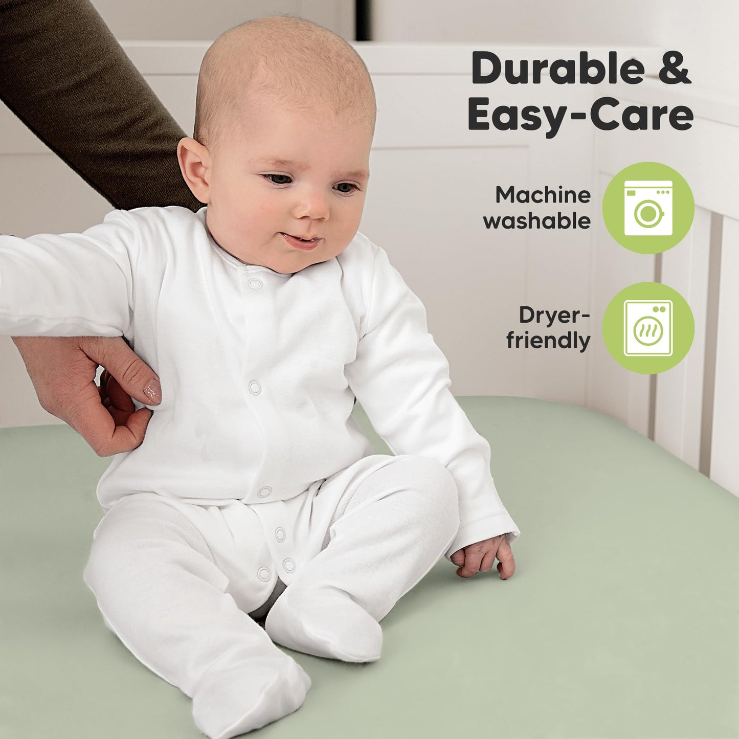 KeaBabies 2-Pack Organic Cotton Crib Sheets for Boys, Girls - 52x28 Fitted Crib Mattress Sheet Neutral, Breathable Cover for Baby Bed Set, Toddler Mattress, Soft & Cute Prints (Foxtrot)