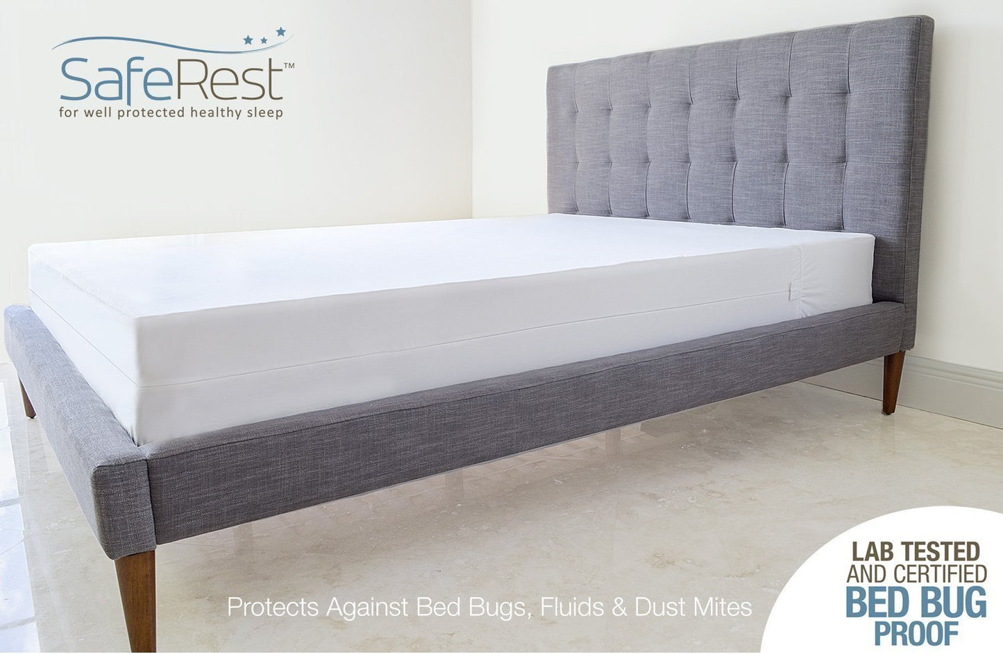 SafeRest Premium 9" Thick Box Spring Encasement - Waterproof - Breathable, Noiseless and Vinyl Free - Fits Up to 9" - TwinXL