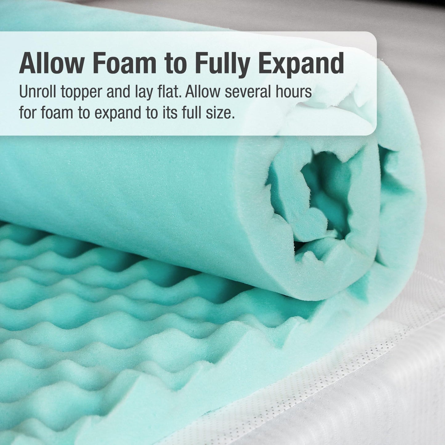 DMI 2-Inch Foam Mattress Topper, Egg Crate Foam Pad for Support, Air Circulation, Pressure Relief & Weight Distribution, Twin Size 33 x 72, Blue