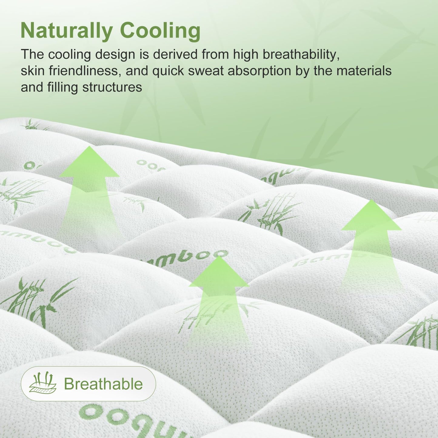 SurChic King Size Mattress Topper Viscose Derived from Bamboo, Soft Thick Pillow Top Mattress Pad Cover for Back Pain, Cooling Mattress Protector with 8-21 Inch Deep Pocket, White