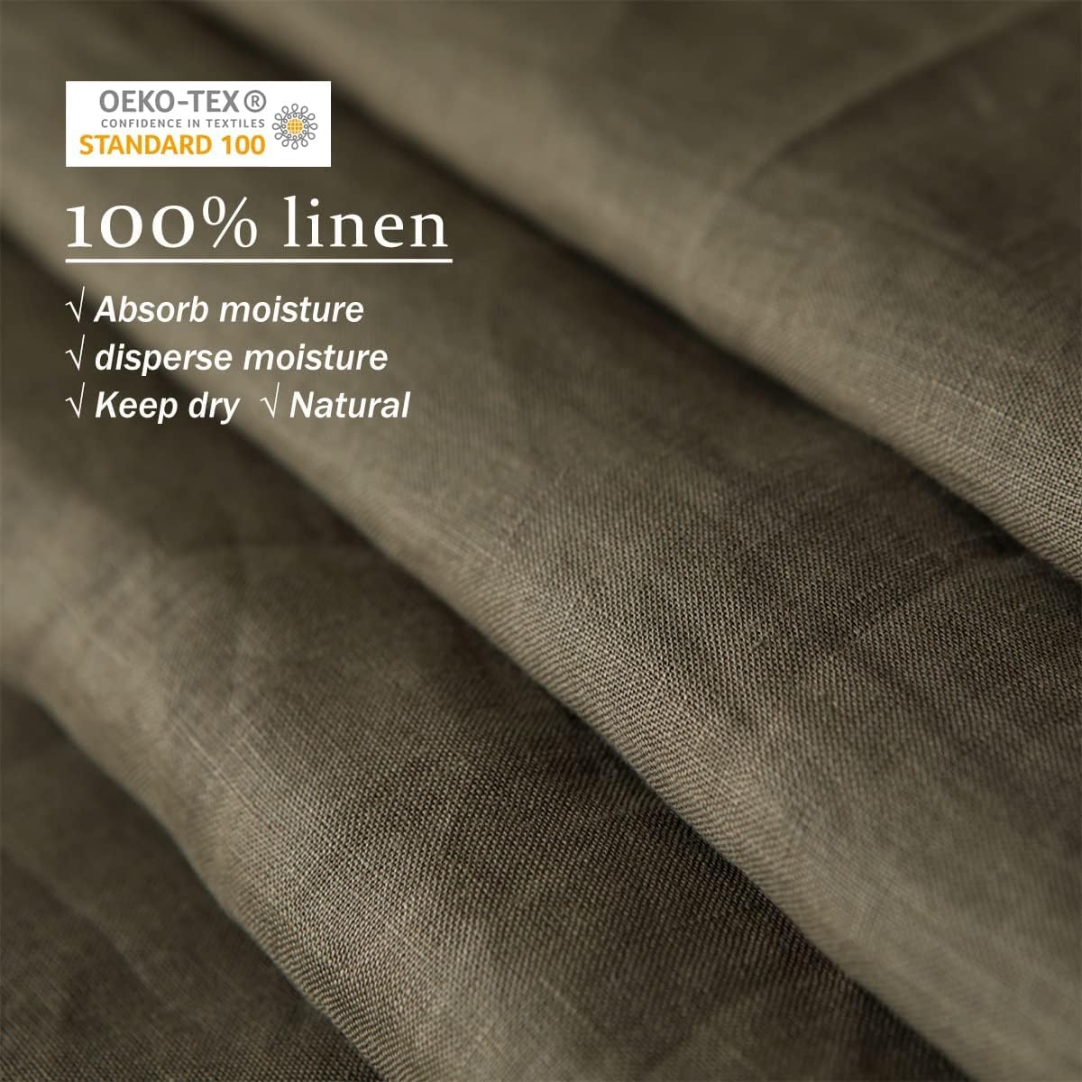 XZ XIFA Olive Green Linen Duvet Cover California King, 100% Washed French Flax Linen Bedding Set with Zipper Closure, Cooling & Textured Bed Sets for Hot Sleepers(1 Duvet Cover, 2 Pillowcases)