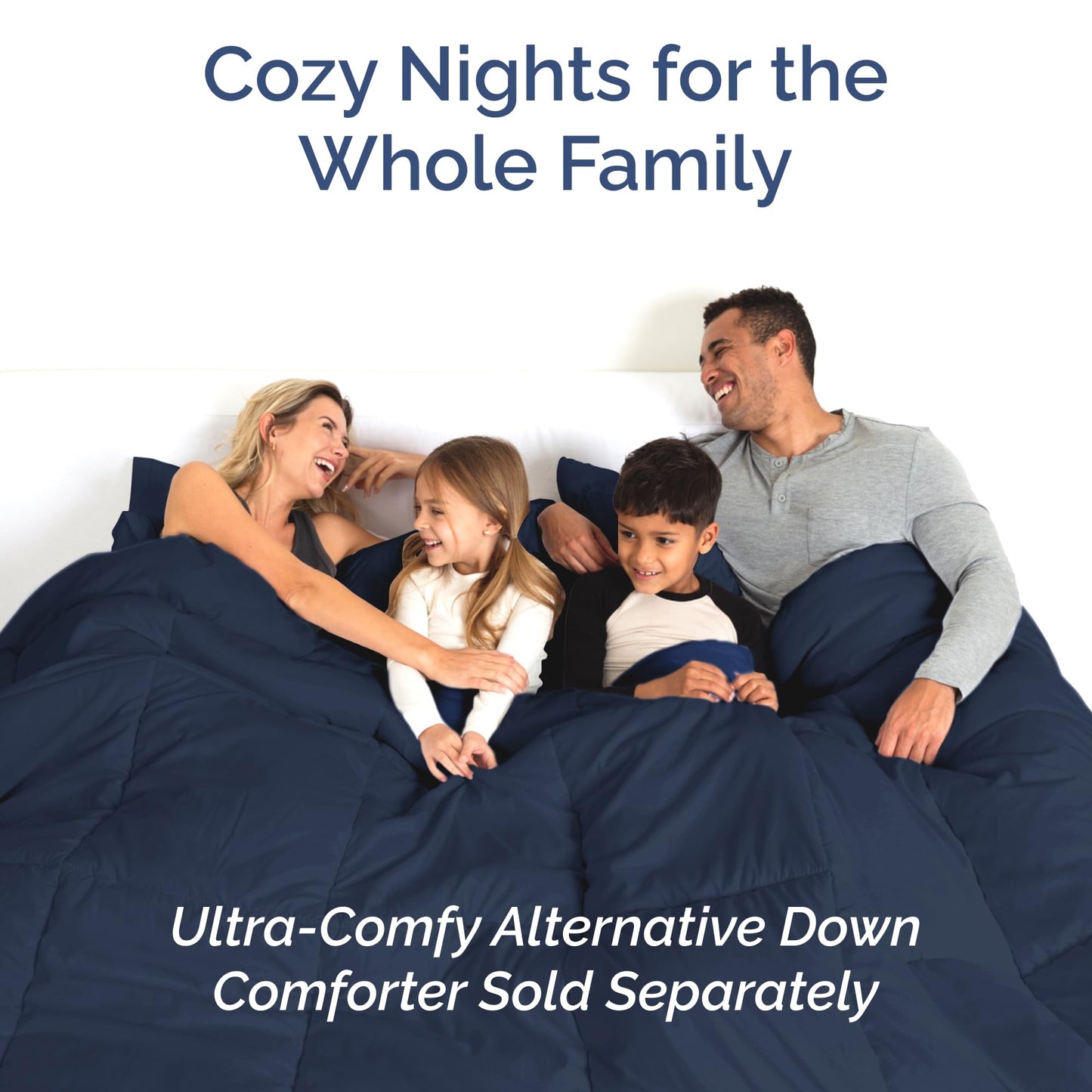 Queen Size 4 Piece Sheet Set - Comfy Breathable & Cooling Sheets - Hotel Luxury Bed Sheets for Women and Men - Deep Pockets, Easy-Fit, Soft and Wrinkle Free Sheets - Navy Blue Oeko-Tex Bed Sheet Set