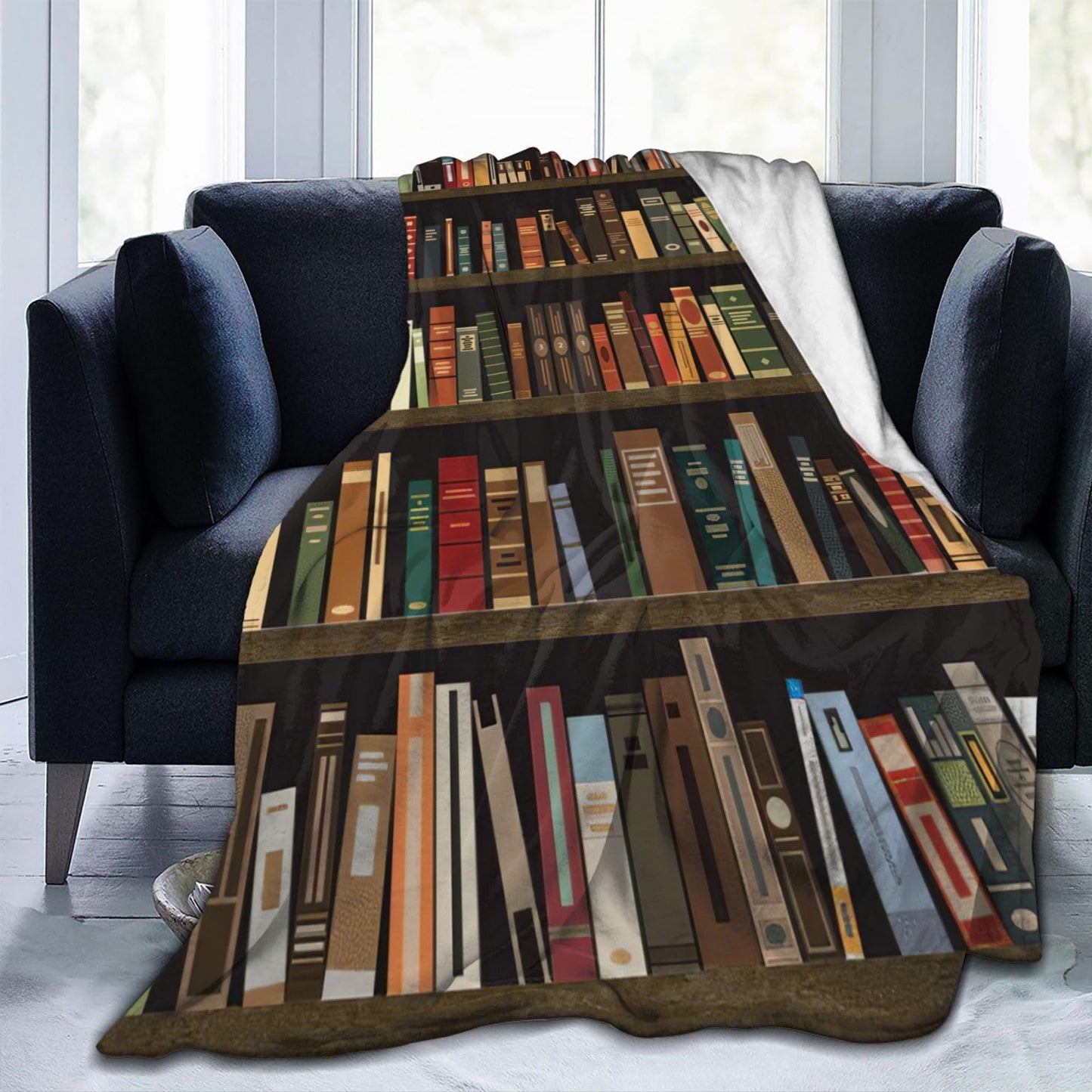 Book Blanket Book Decor Inspirational Throw Blanket Gifts for Girls Boys Book Lover Winter Couch Bedding Super Warm Soft Plush Lightweight Fleece Flannel Bed Blanket for Kids Adults Men Women 50"X40"