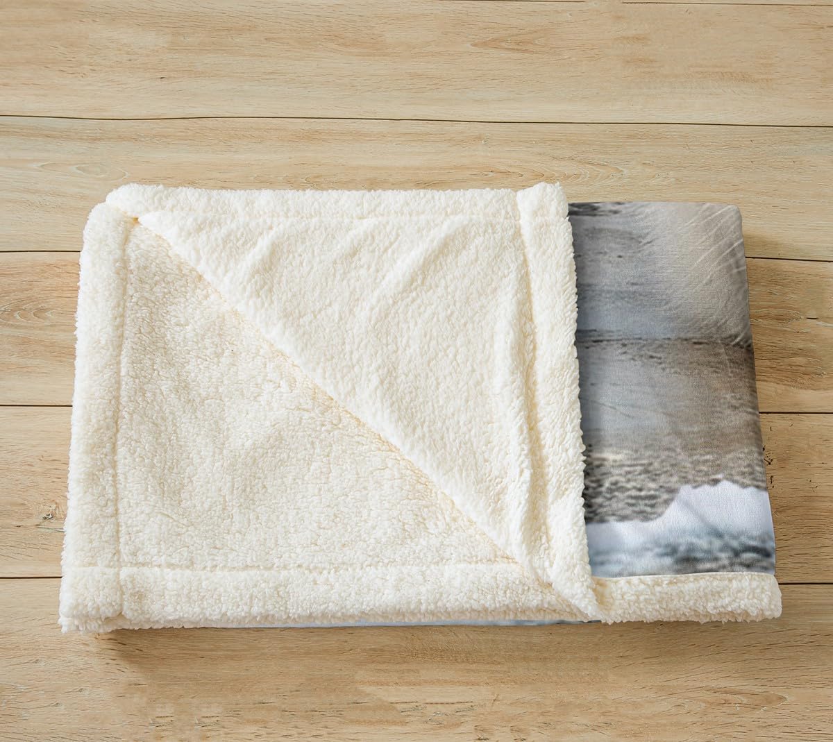 Feelyou Polar Bear Throw Blanket Cute Baby Bear Blanket White Bear Duvet Cover for Kids Boys Girls Polar Animal Pattern Fleece Blanket Snowy Winter Decor Room Decor Sherpa Blanket Throw 50"x60"