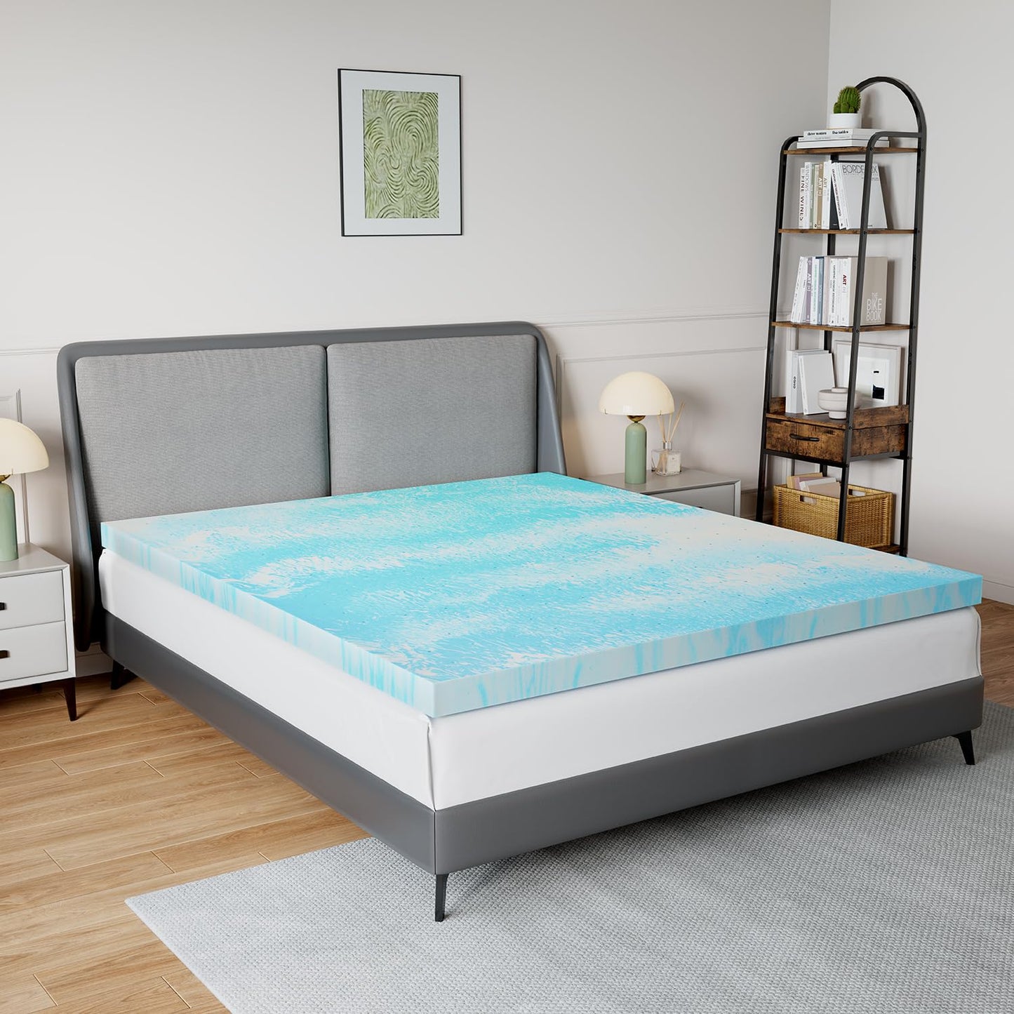 Novilla Mattress Topper King Size - 2 Inch Cooling Memory Foam Mattress Topper, Slow-Rebound Pressure Relief, Soft Comfort