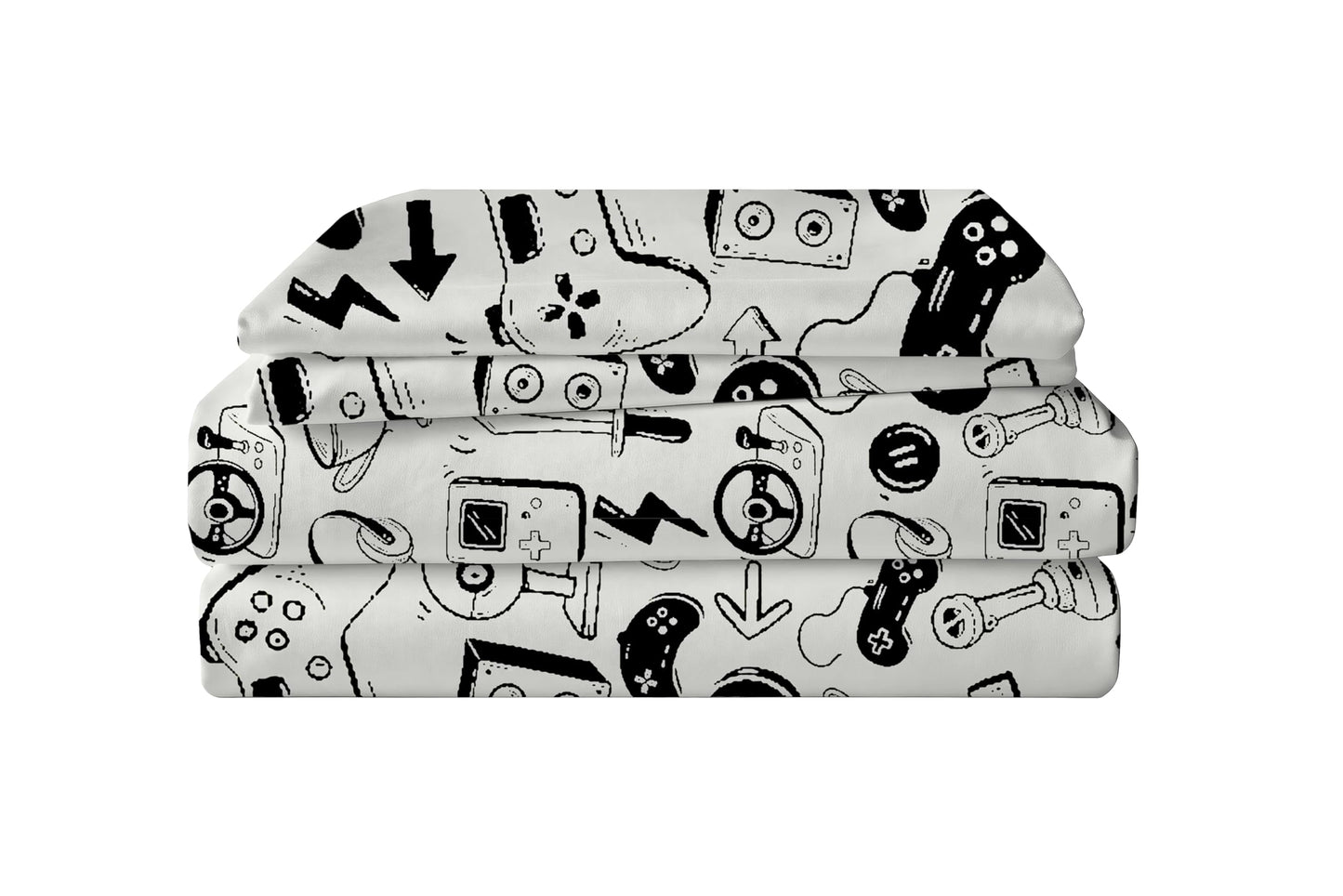 SDY 7 Piece Twin Gamer Bedding Set，Bed in a Bag with Soft Gamer Comforter Set and Gamer Bed Set for Boys Girls Kids