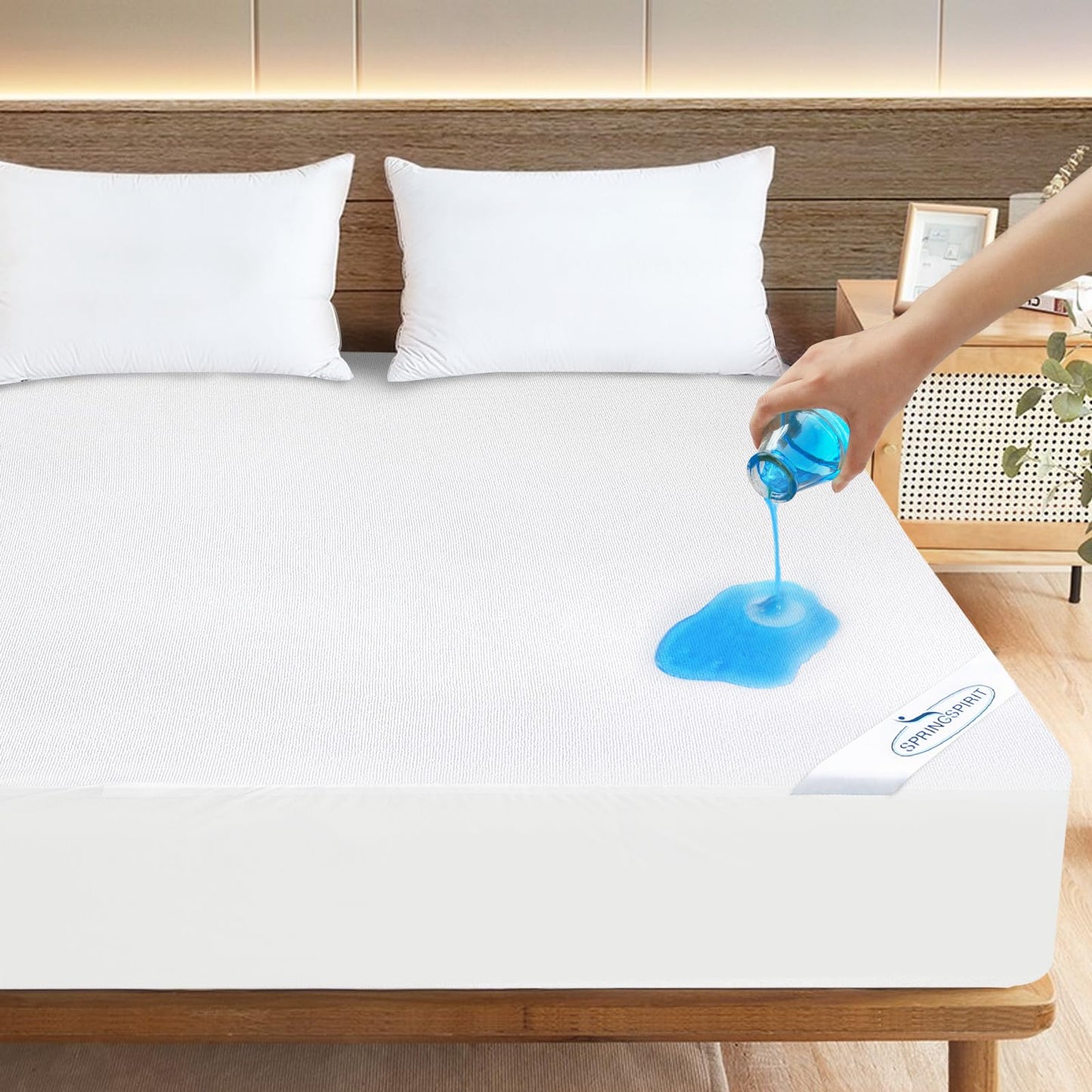 Full Size Mattress Protector Waterproof Mattress Topper Pad Cover Fitted Bed Sheets Full up -14'' Terry Super Soft & Breathable & Noiseless Mattress Protector Machine Washable
