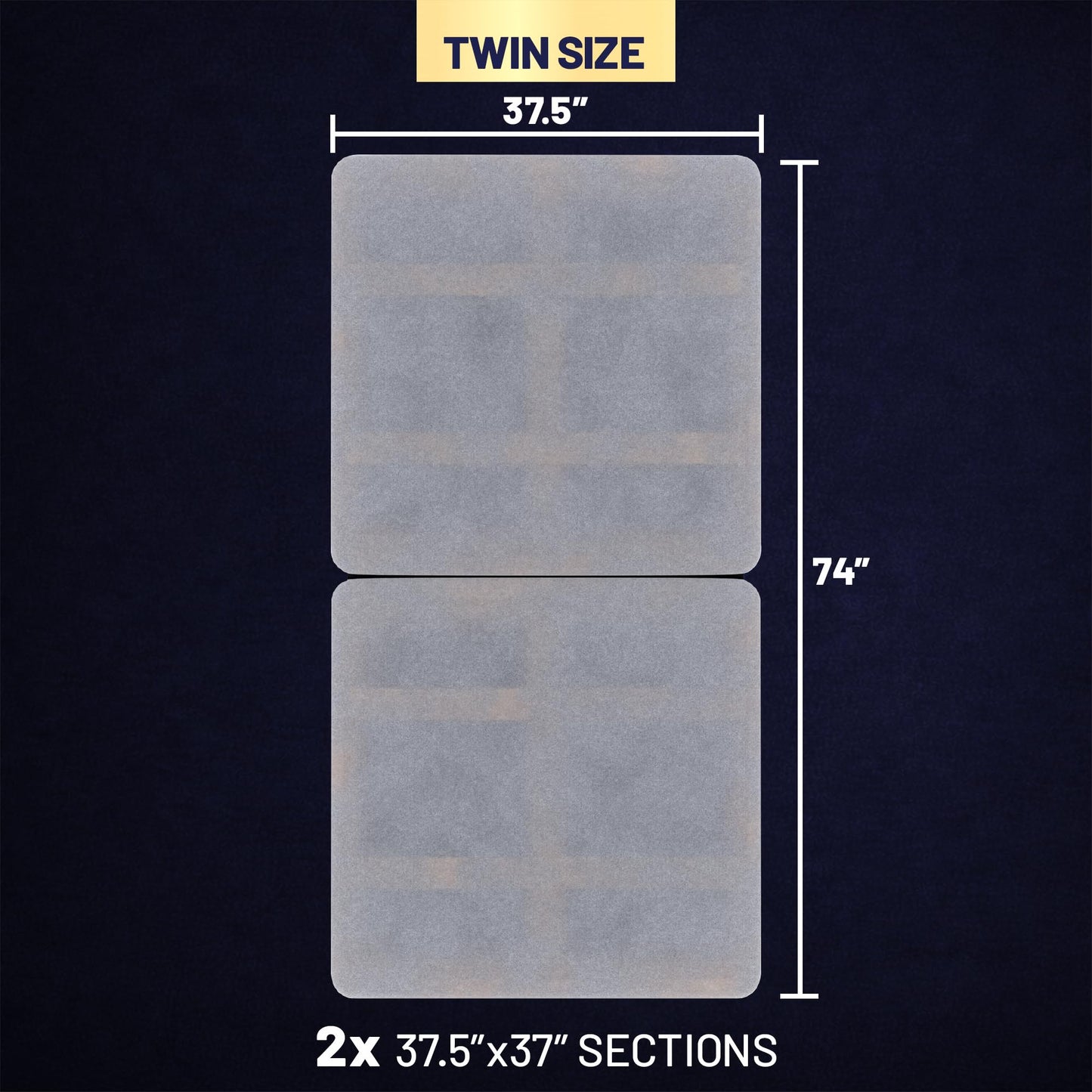 Zayton, 1.5" Split Wood Bunkie Board Twin Size Bed, Under Mattress Support, Fully Assembled, Fabric Ventilation Cover-Replaces Wooden Slats or Box Spring for Bed Frames