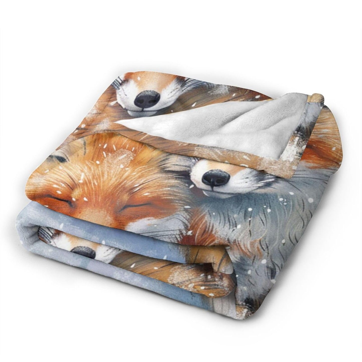 Tijuboni Fox Throw Blanket Fox Gifts for Girls Boys Women Men Kids Adults Soft Flannel Fleece Blanket for Couch Sofa Bed Home Decor 40"x50"