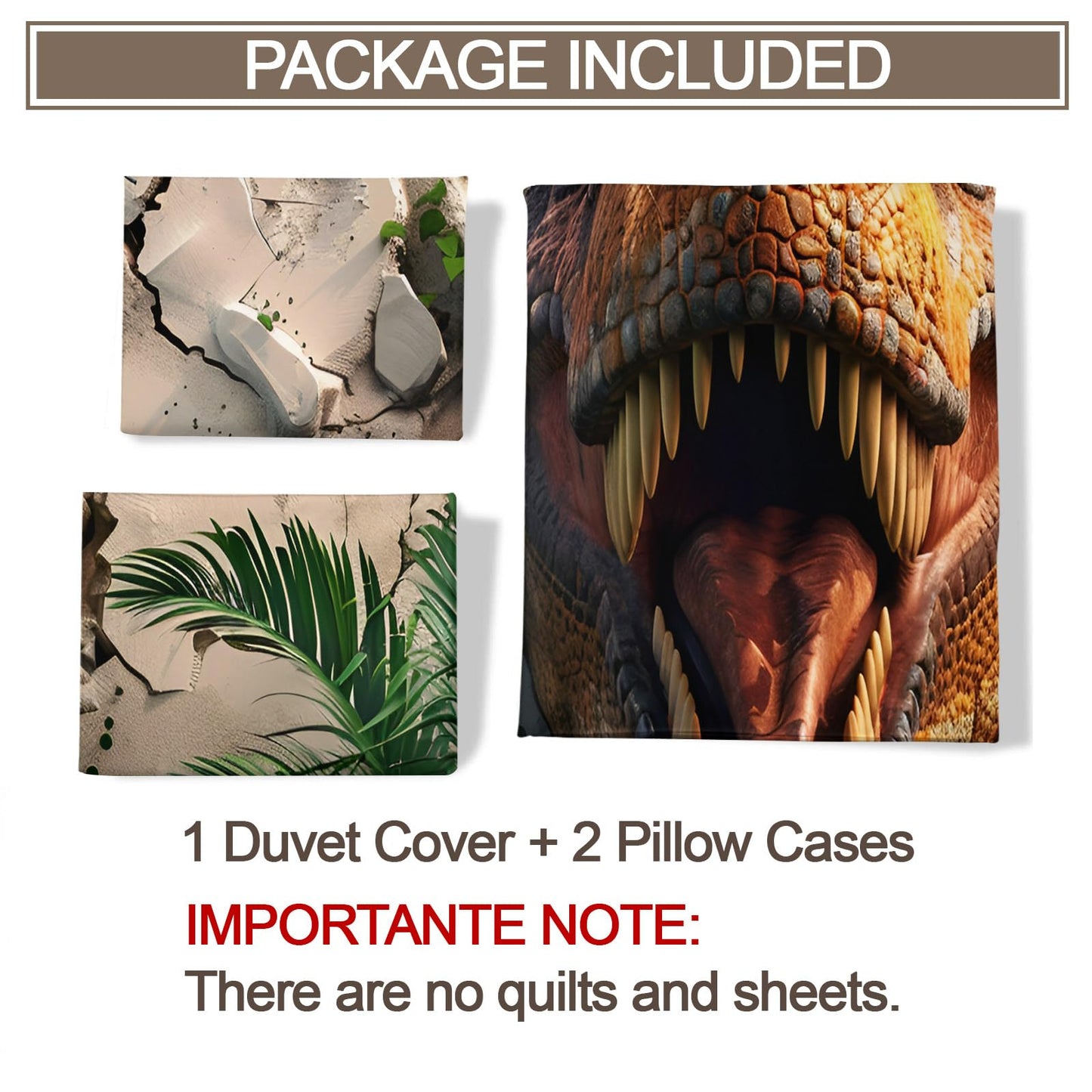 PAISUOQ Dinosaur Bedding Sets, Abstract Animal Duvet Cover Queen, Funny Dinosaurs Comforter Cover with Zipper Ties, 3 Pieces with 2 Pillowcases, Home Decor & Gifts
