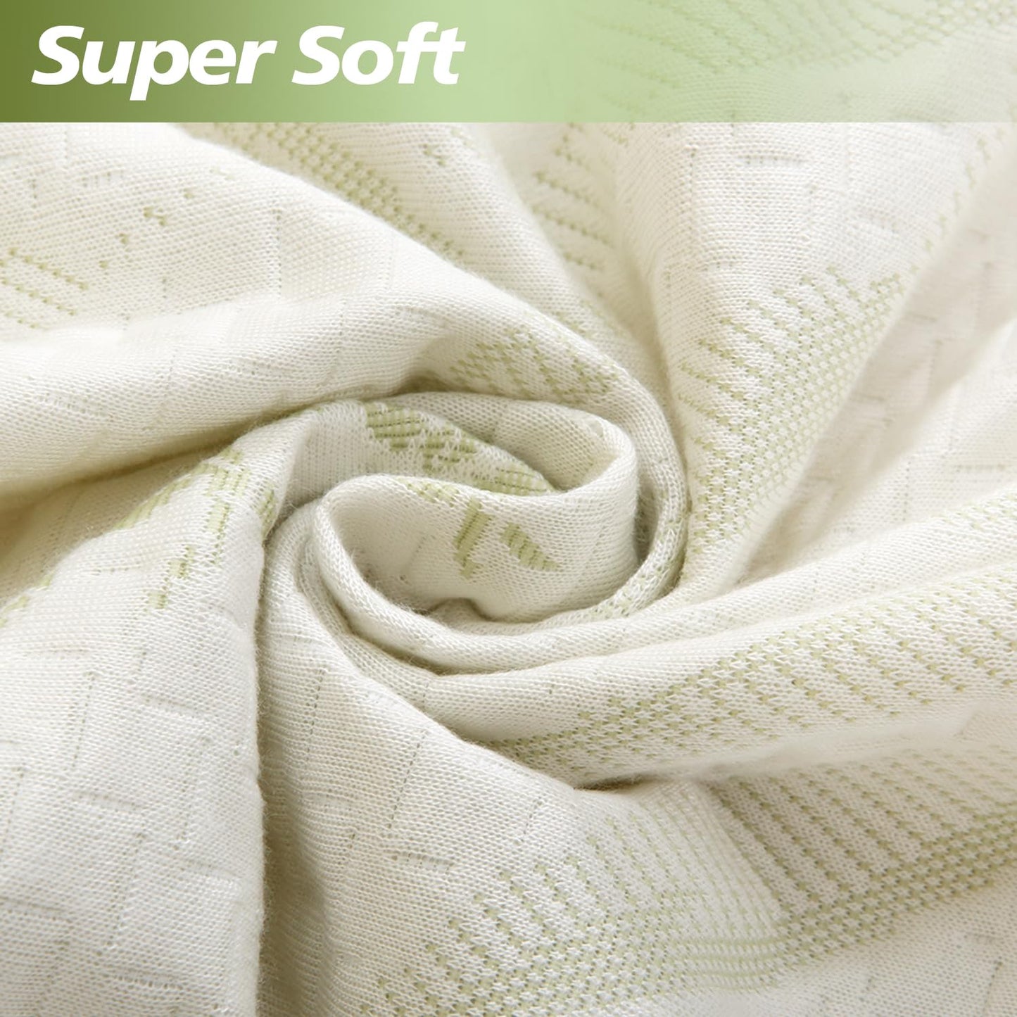 Queen Mattress Protector Waterproof Mattress Pad Washable Bamboo Rayon Mattress Cover Breathable Noiseless Bed Protector 5" - 21'' Elastic Fitted Deep Pocket