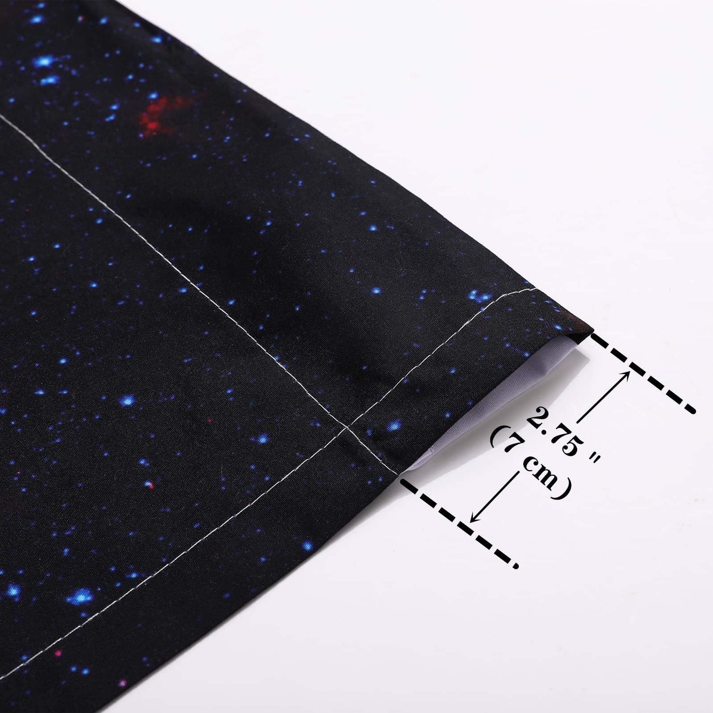 YUANZU Galaxy Curtains W42 x L63 Inch Outer Space Kids Space Purple Pink Blue Nebula Universe Starry Stars Rod Pocket Print Pattern Window Drapes for Boys Girls Teen Bedroom Playroom 2 Panels