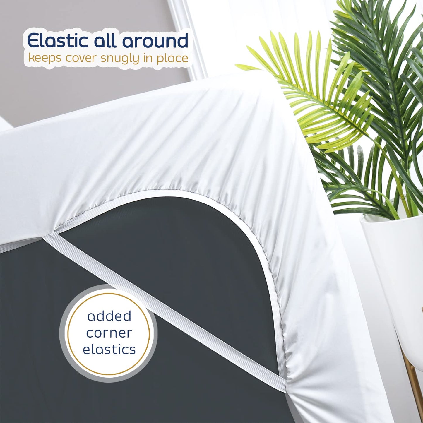 Nestl Waterproof Mattress Protector, Washable Mattress Cover, Fitted Mattress Pad with 17" Deep Pocket (Queen)