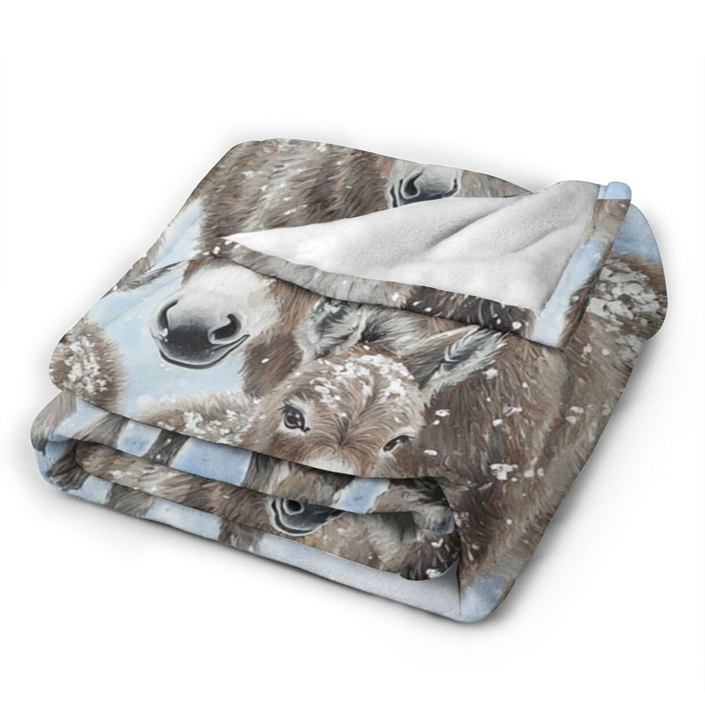 Tijuboni Donkey Throw Blanket Donkey Gifts for Girls Boys Women Men Kids Adults Soft Flannel Fleece Blanket for Couch Sofa Bed Home Decor 40"x50"