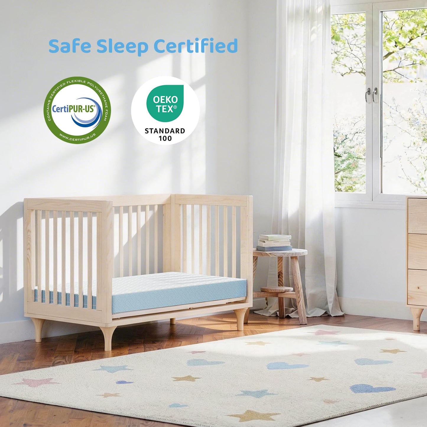 Dourxi Crib Mattress Dual-Sided Comfort Memory Foam Toddler Bed Mattress