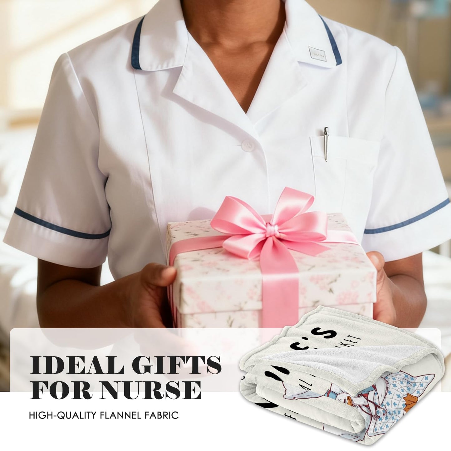 Nurse Gifts for Women, Soft Flannel Blanket, Nursing School Graduate Appreciation Gifts for Nurse Practitioner, Funny Nursing Student Gift Throw Blanket, 60" x 50"