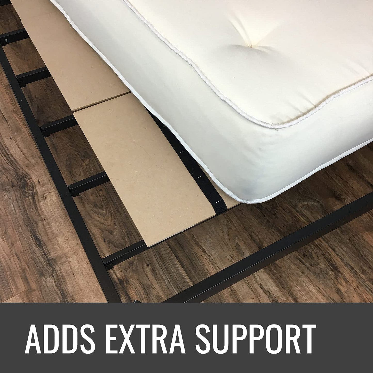 DMI Foldable Box Spring, Bunkie Board, Bed Support Slats for Support to Streamline and Minimize the Bed, No Assembly Needed, Twin Size, 60 x 30,Brown