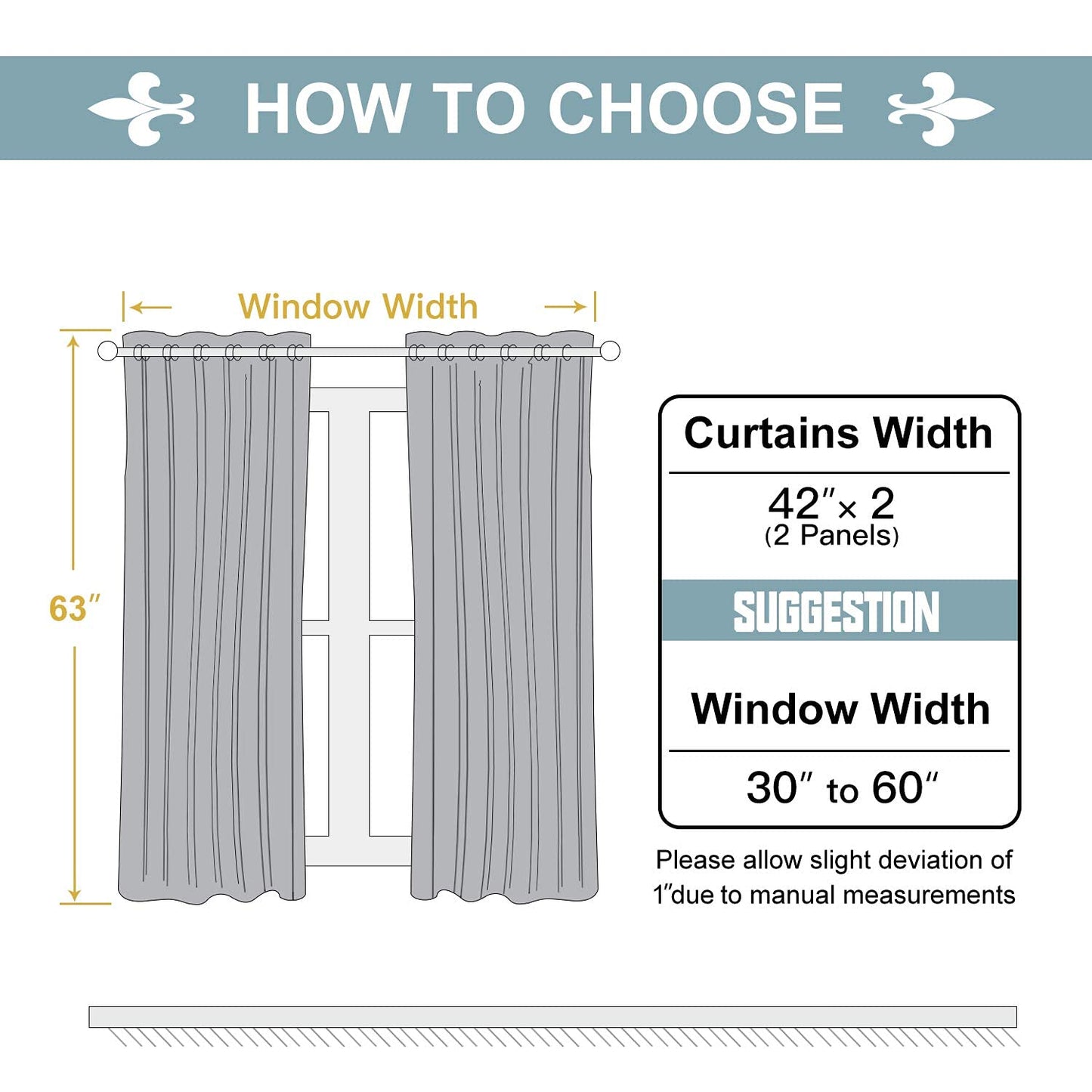 ChrisDowa Grommet Room Darkening Curtains for Bedroom and Living Room - 2 Panels Set Thermal Insulated Blackout Curtains (Beige, 42W x 63L)